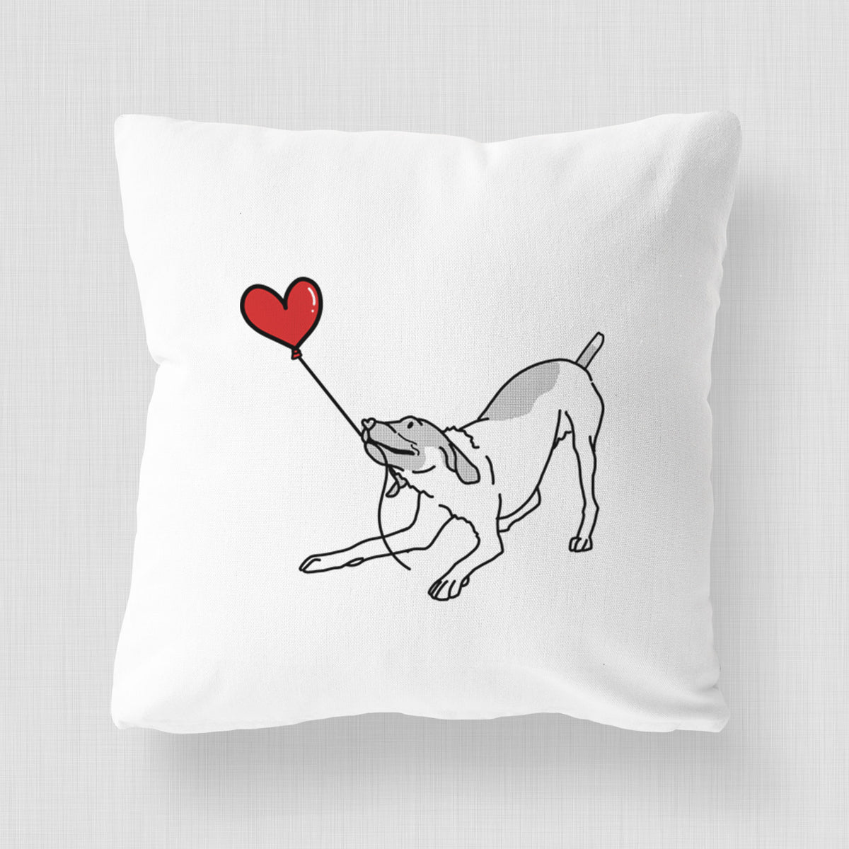 German Shorthaired Pointer Heart String - Throw Pillow Cover