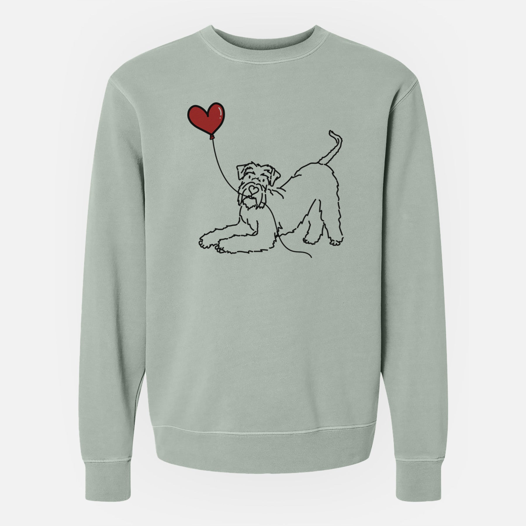 Giant Schnauzer Heart String - Unisex Pigment Dyed Crew Sweatshirt