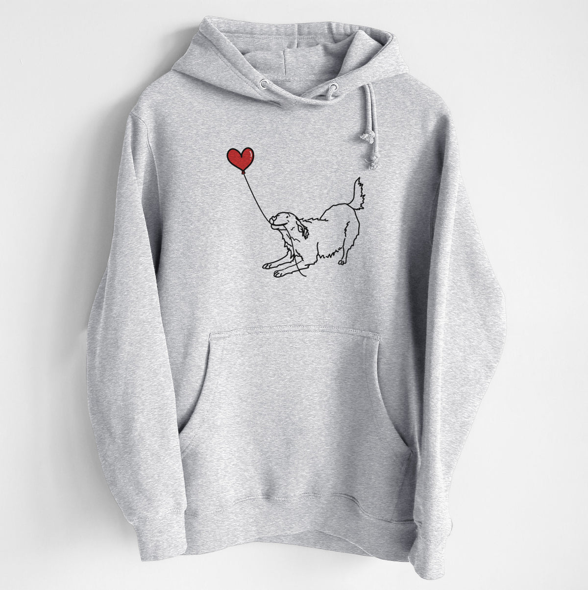 Golden Retriever Heart String - Heavyweight Fleece Hoodie