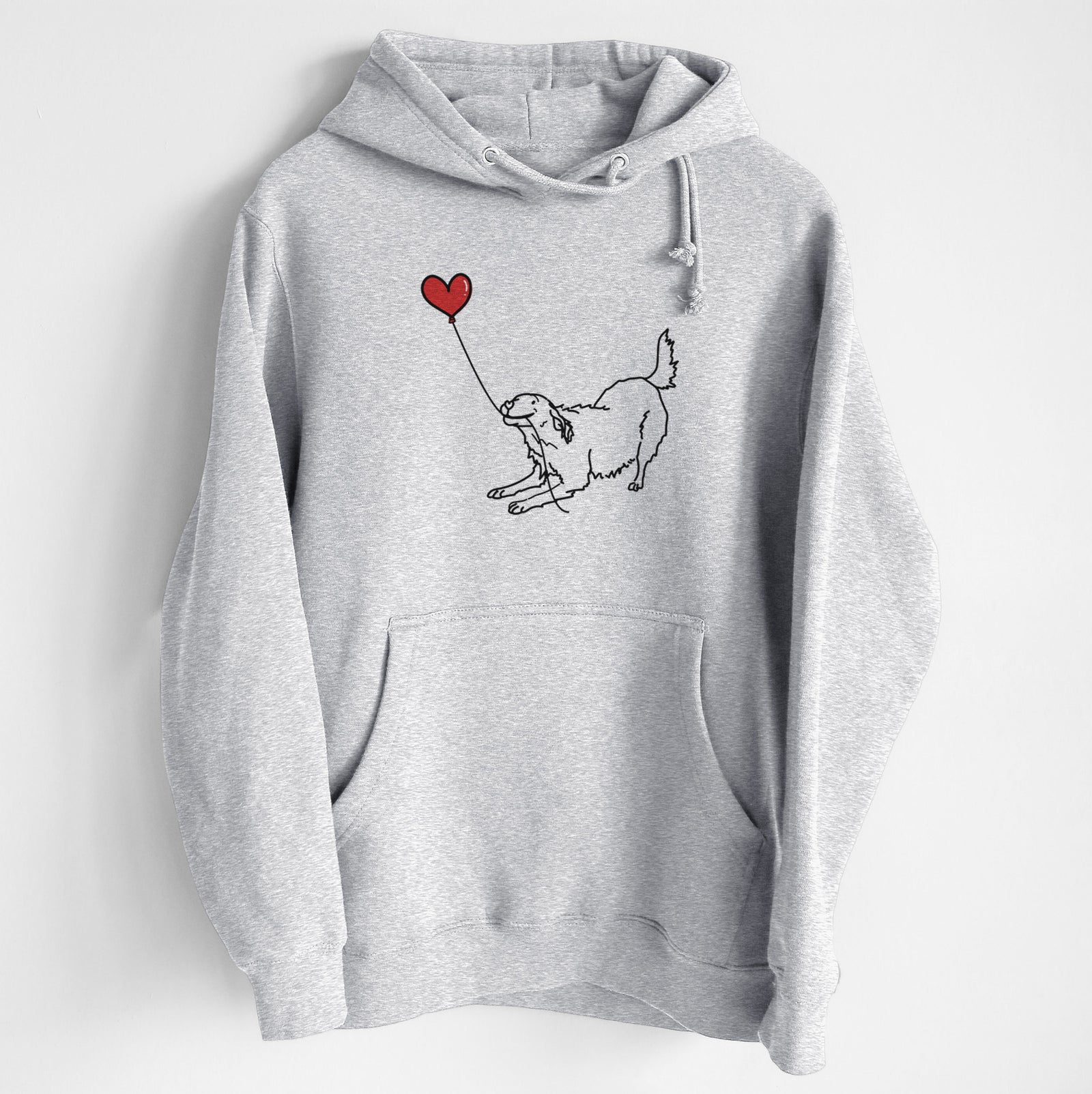 Golden Retriever Heart String - Heavyweight Fleece Hoodie