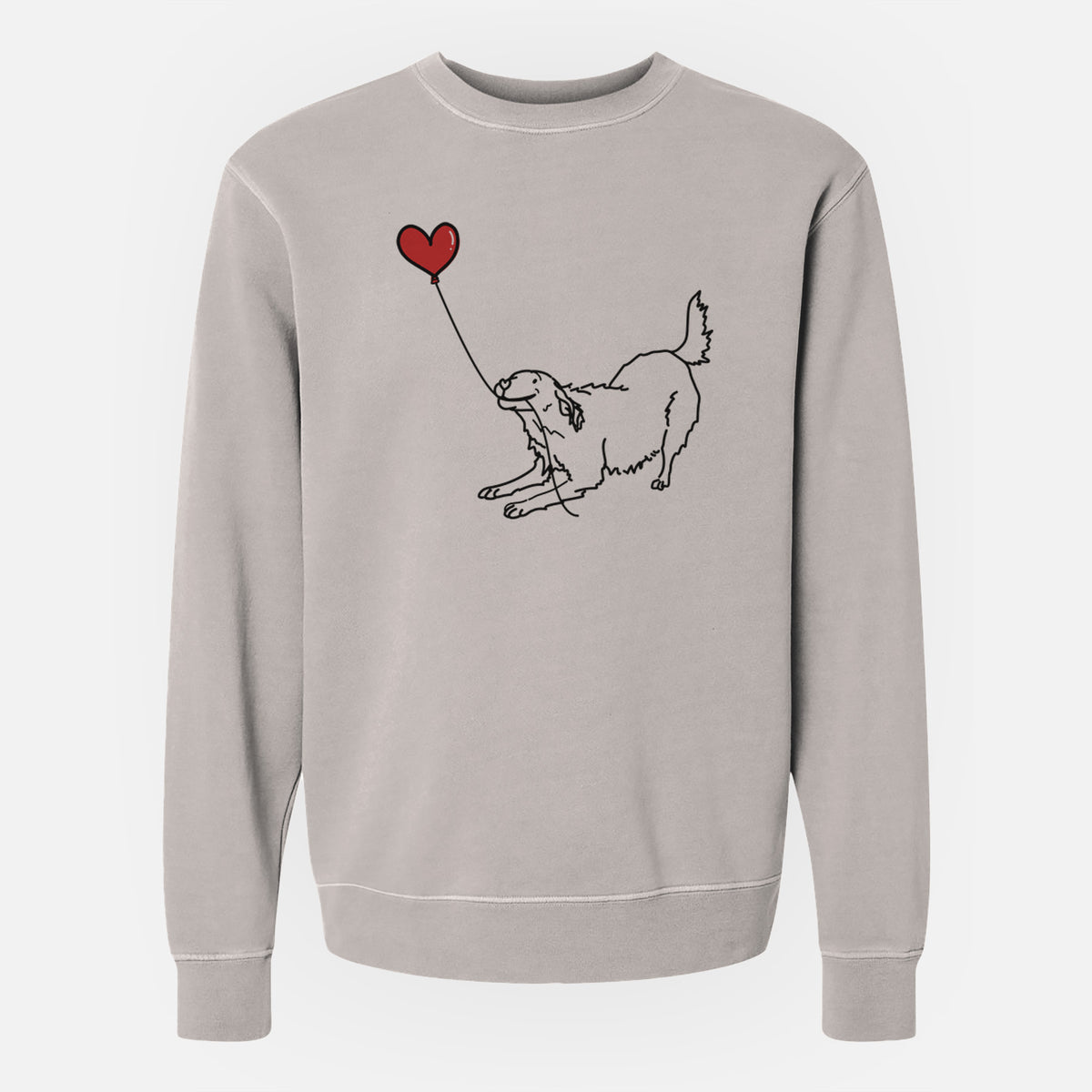 Golden Retriever Heart String - Unisex Pigment Dyed Crew Sweatshirt