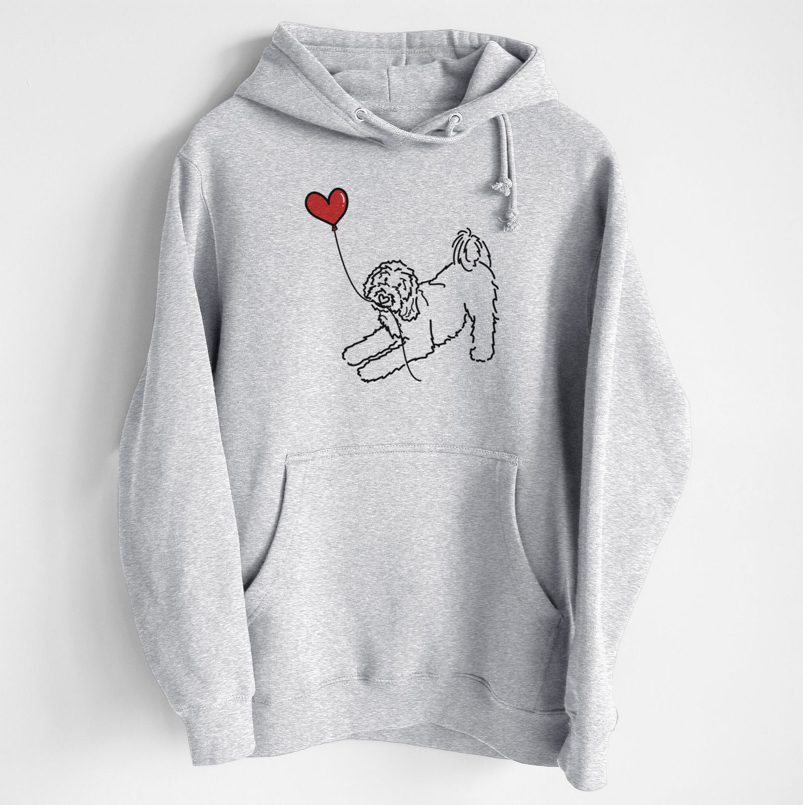 Goldendoodle Heart String - Heavyweight Fleece Hoodie