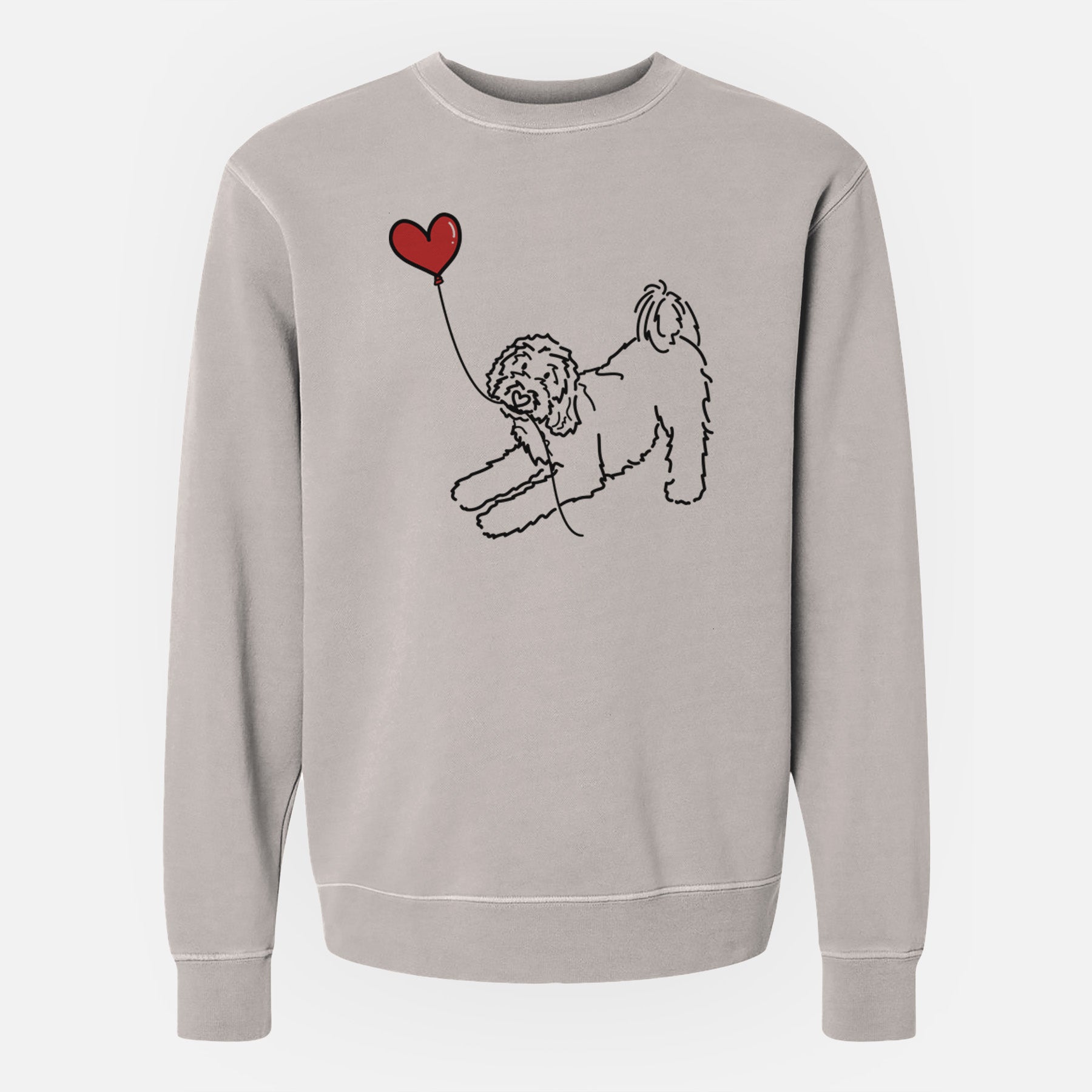 Goldendoodle Heart String - Unisex Pigment Dyed Crew Sweatshirt