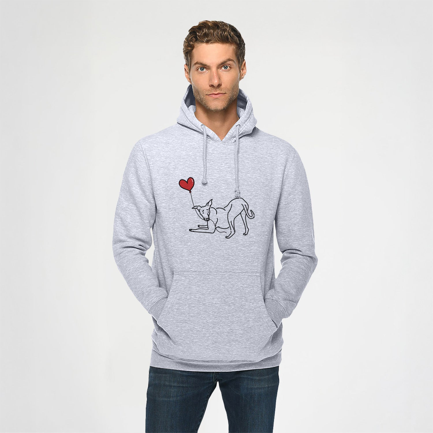 Greyhound Heart String - Heavyweight Fleece Hoodie