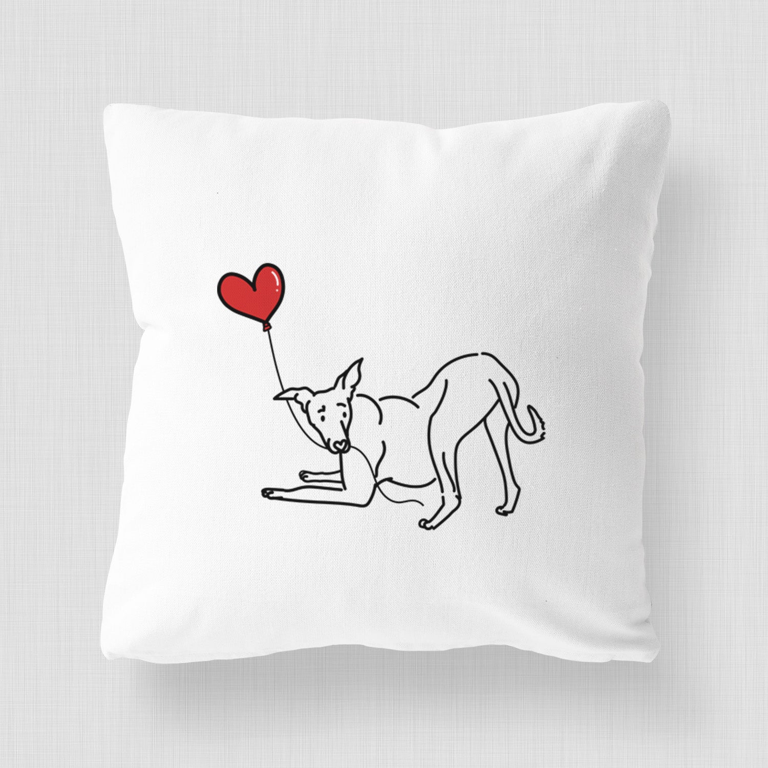 Greyhound Heart String - Throw Pillow Cover
