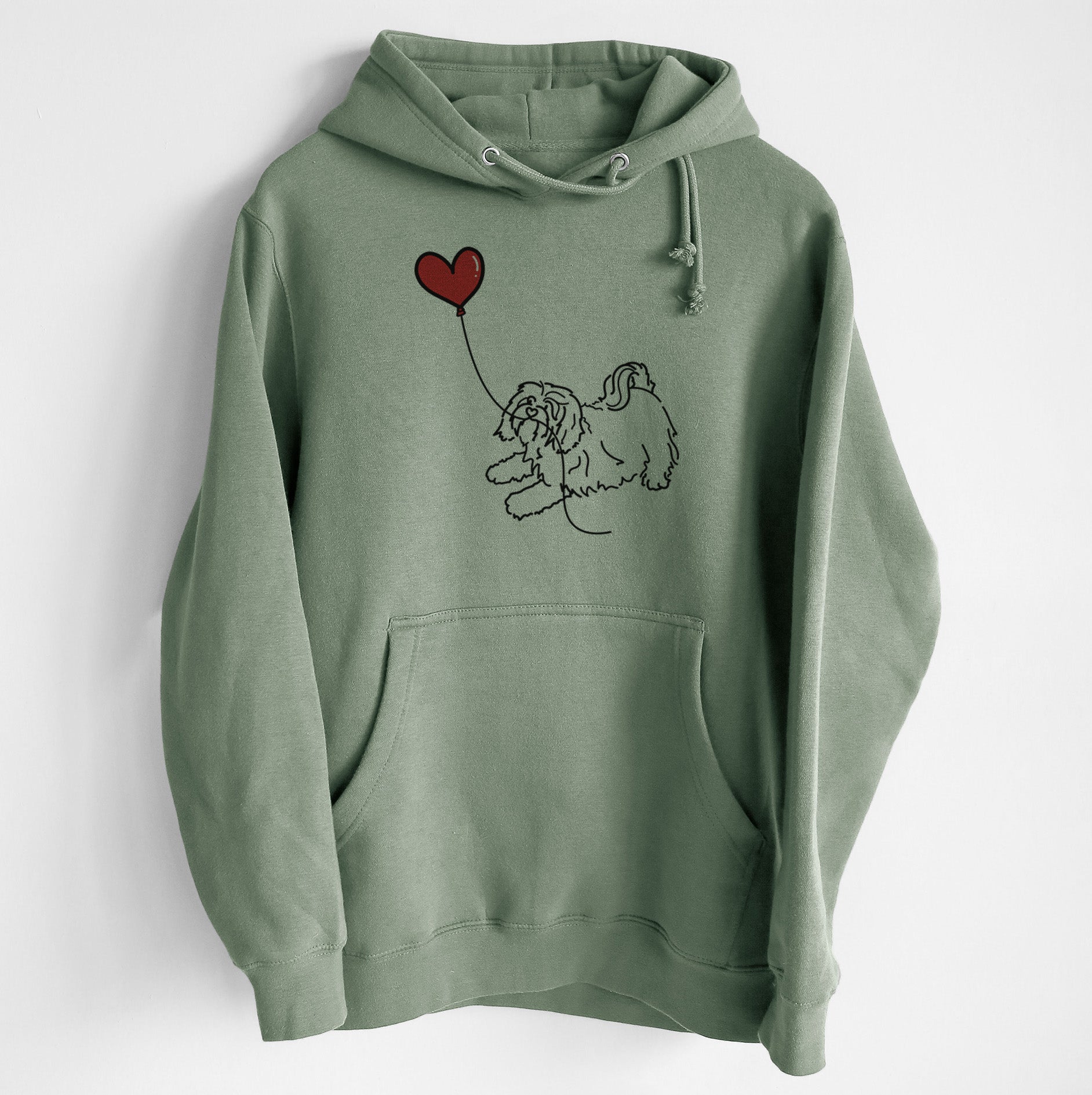 Havanese Heart String - Heavyweight Fleece Hoodie