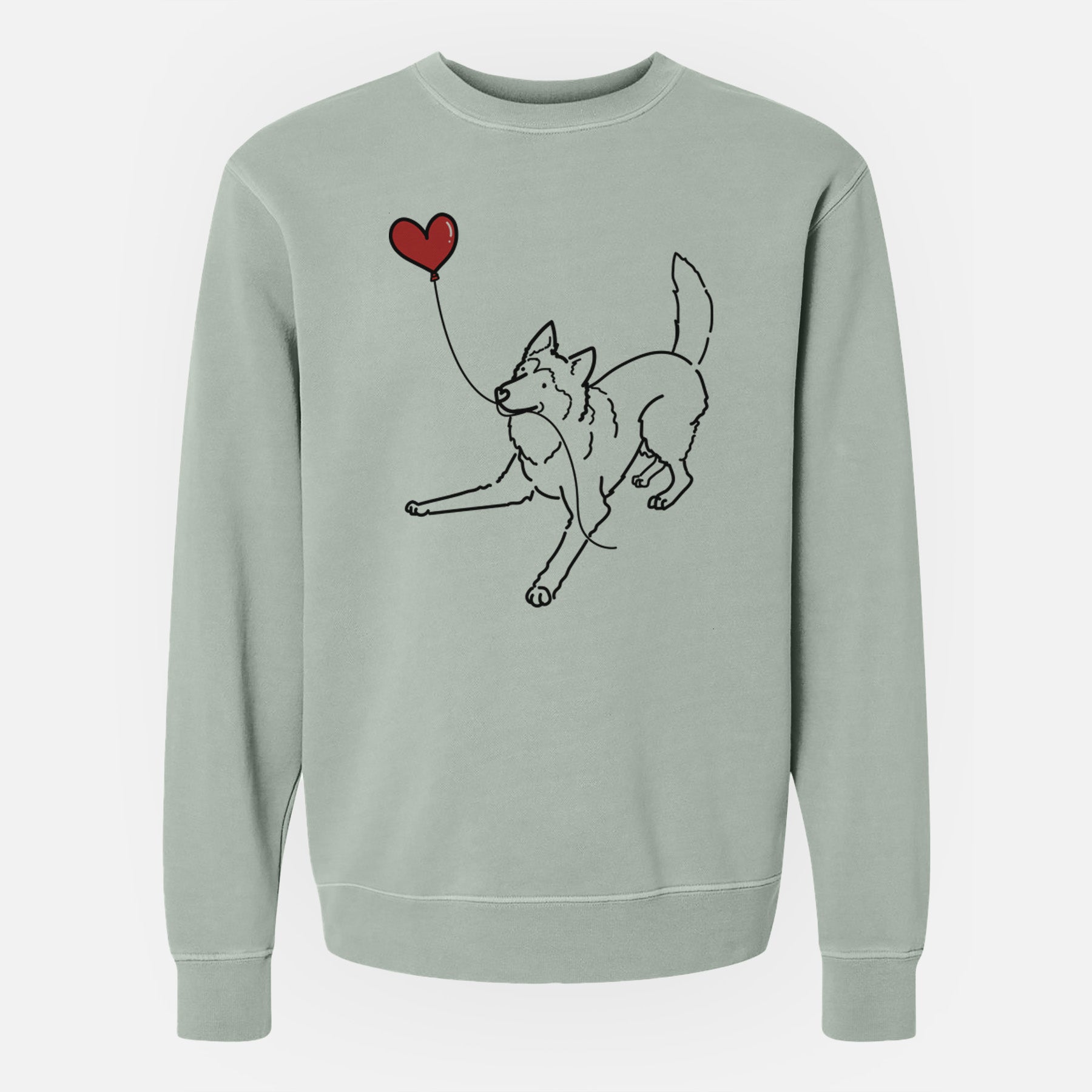 Siberian Husky Heart String - Unisex Pigment Dyed Crew Sweatshirt