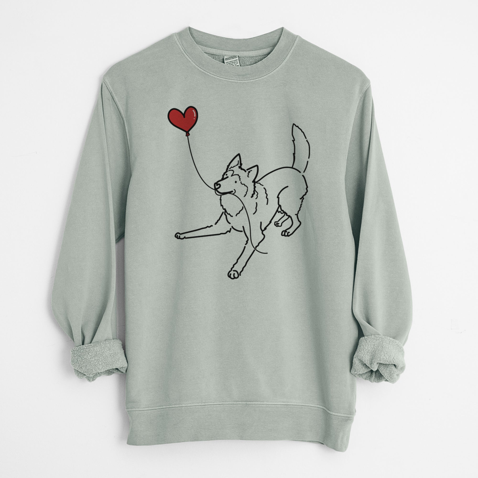 Siberian Husky Heart String - Unisex Pigment Dyed Crew Sweatshirt