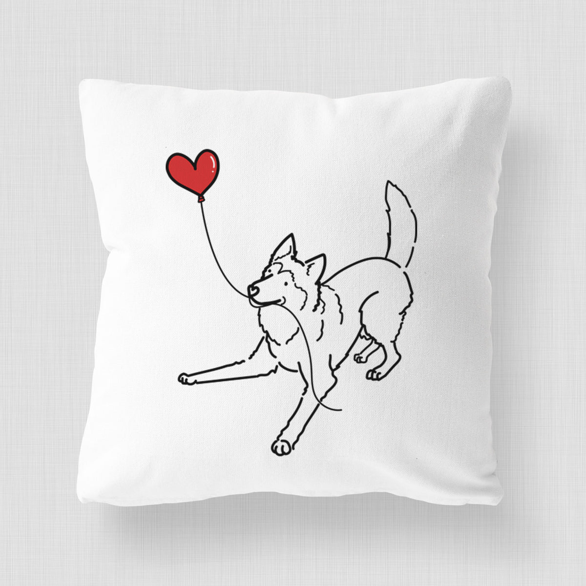 Siberian Husky Heart String - Throw Pillow Cover