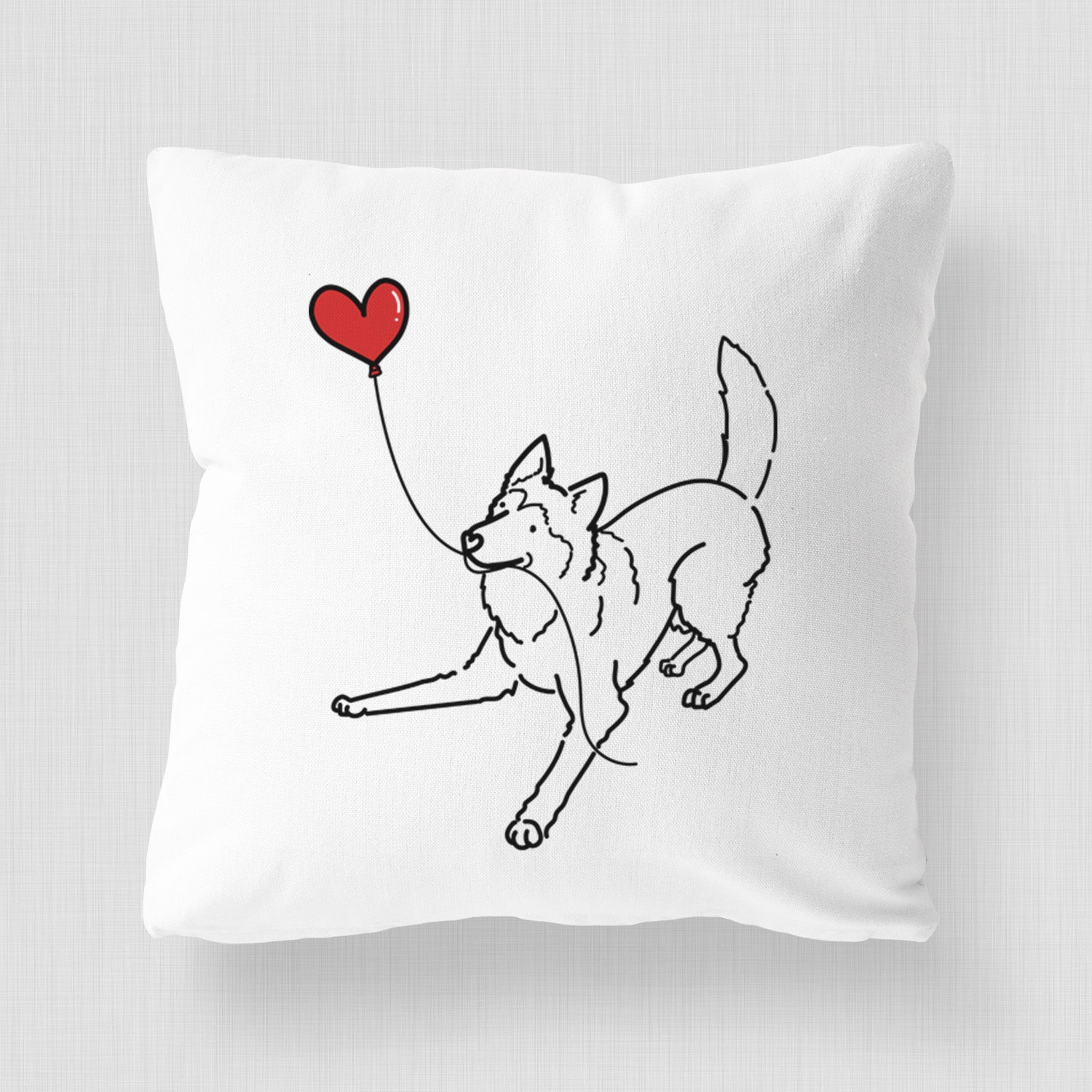 Siberian Husky Heart String - Throw Pillow Cover