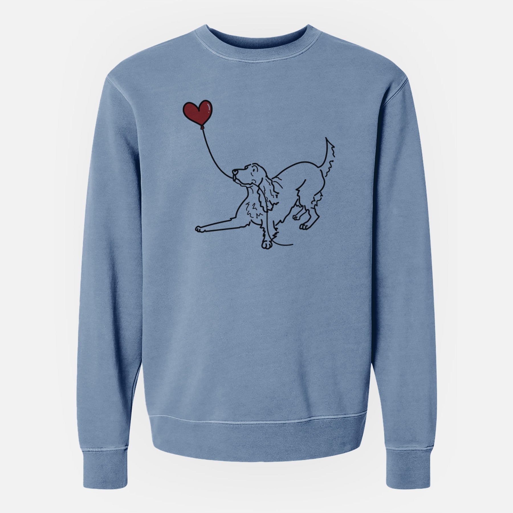 Irish Setter Heart String - Unisex Pigment Dyed Crew Sweatshirt