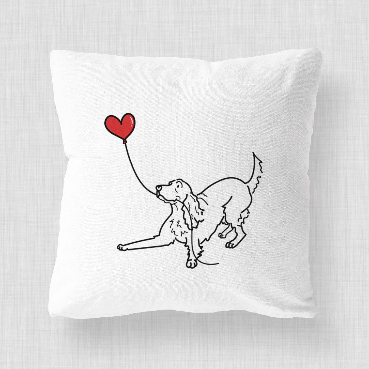 Irish Setter Heart String - Throw Pillow Cover