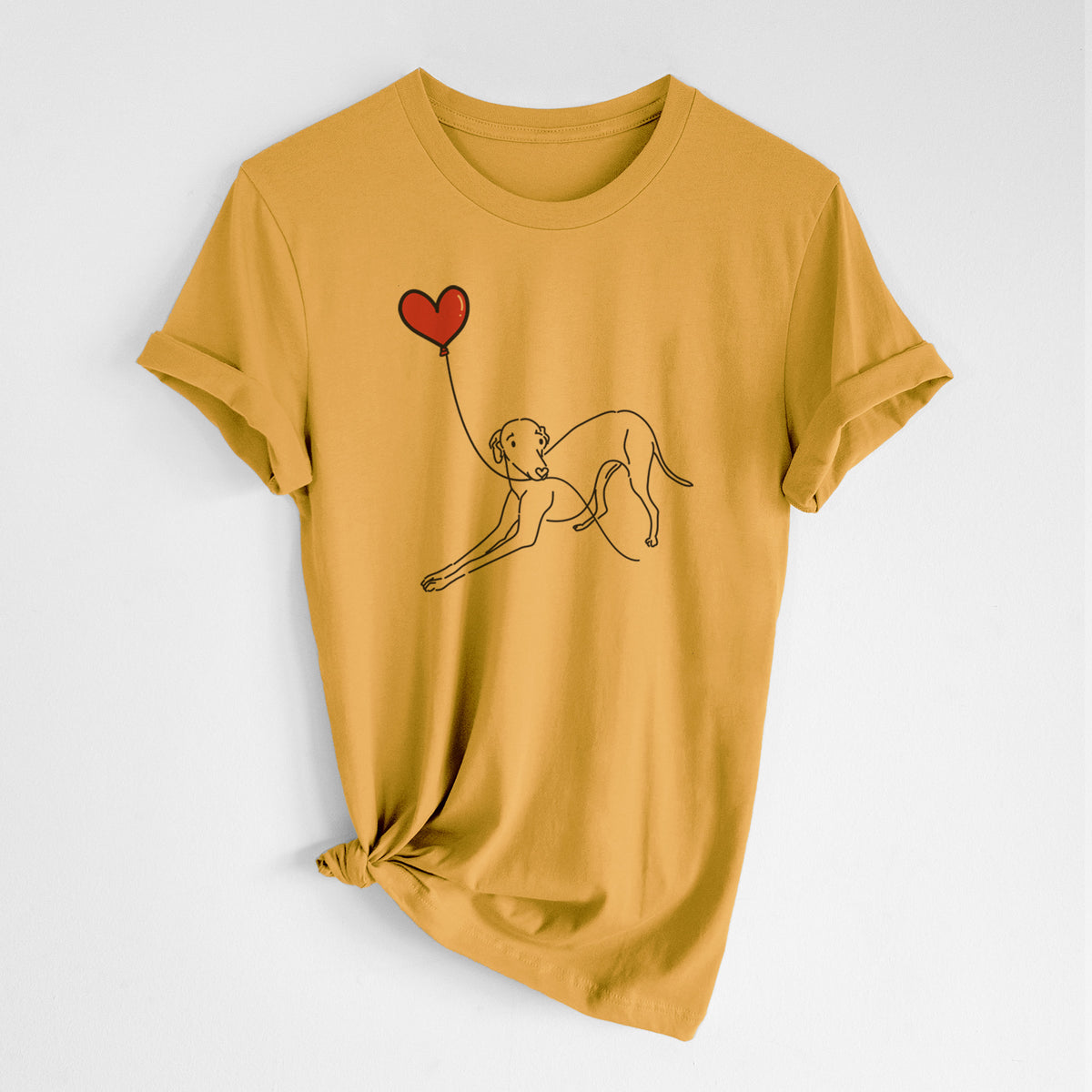 Italian Greyhound Heart String- Unisex Crewneck