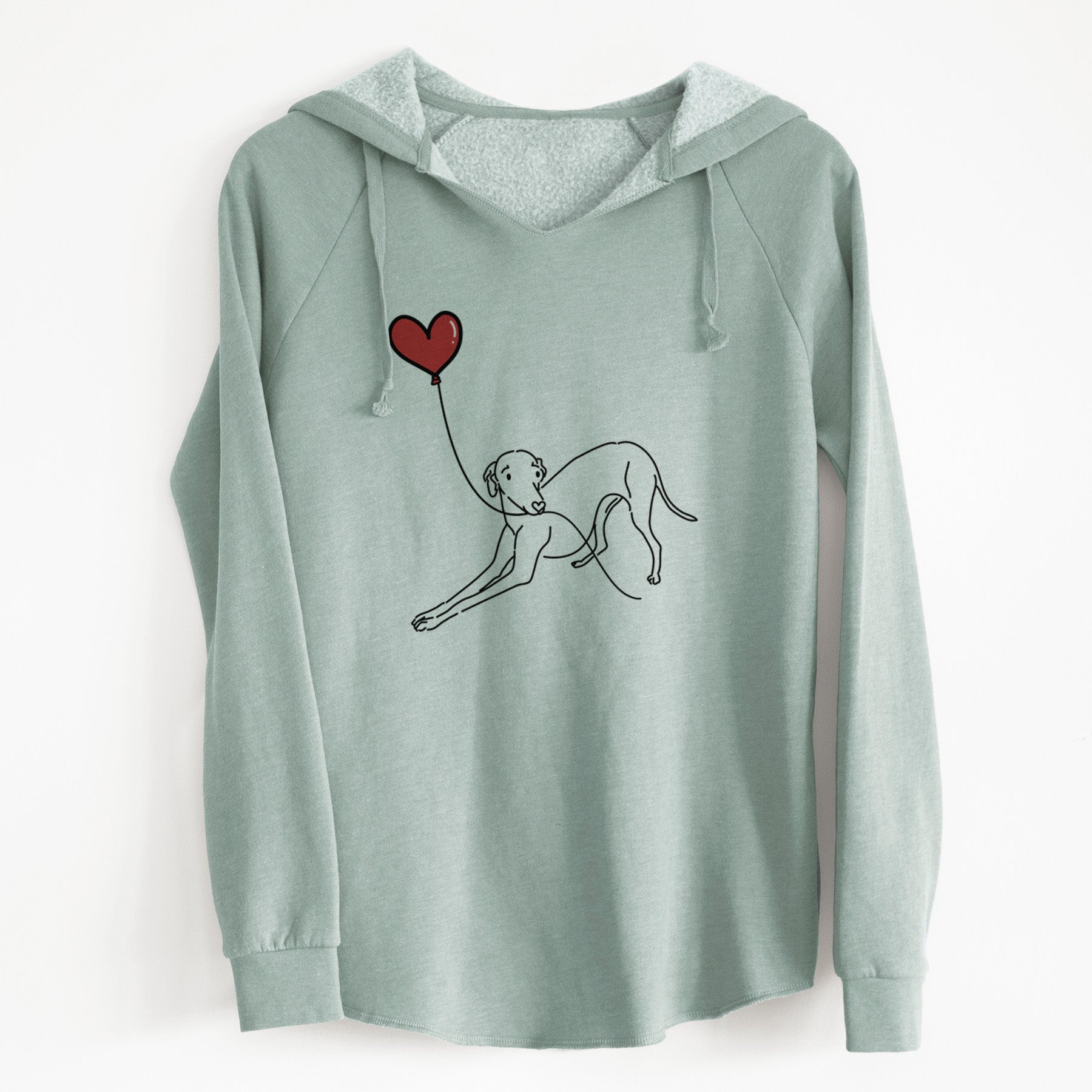 Italian Greyhound Heart String - Cali Wave Hooded Sweatshirt