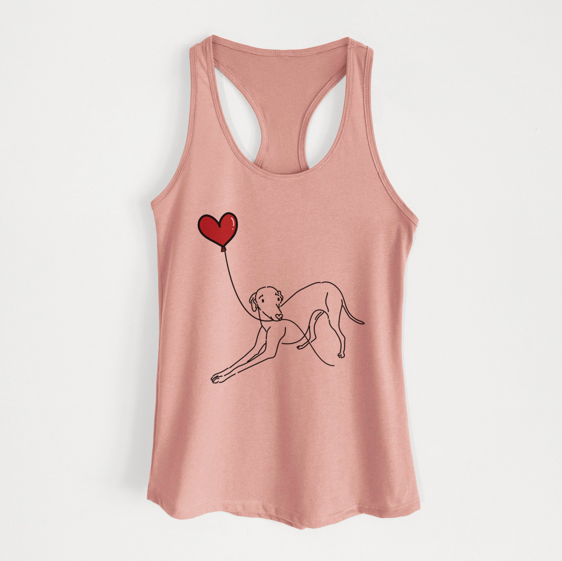 Italian Greyhound Heart String - Women's Racerback Tanktop