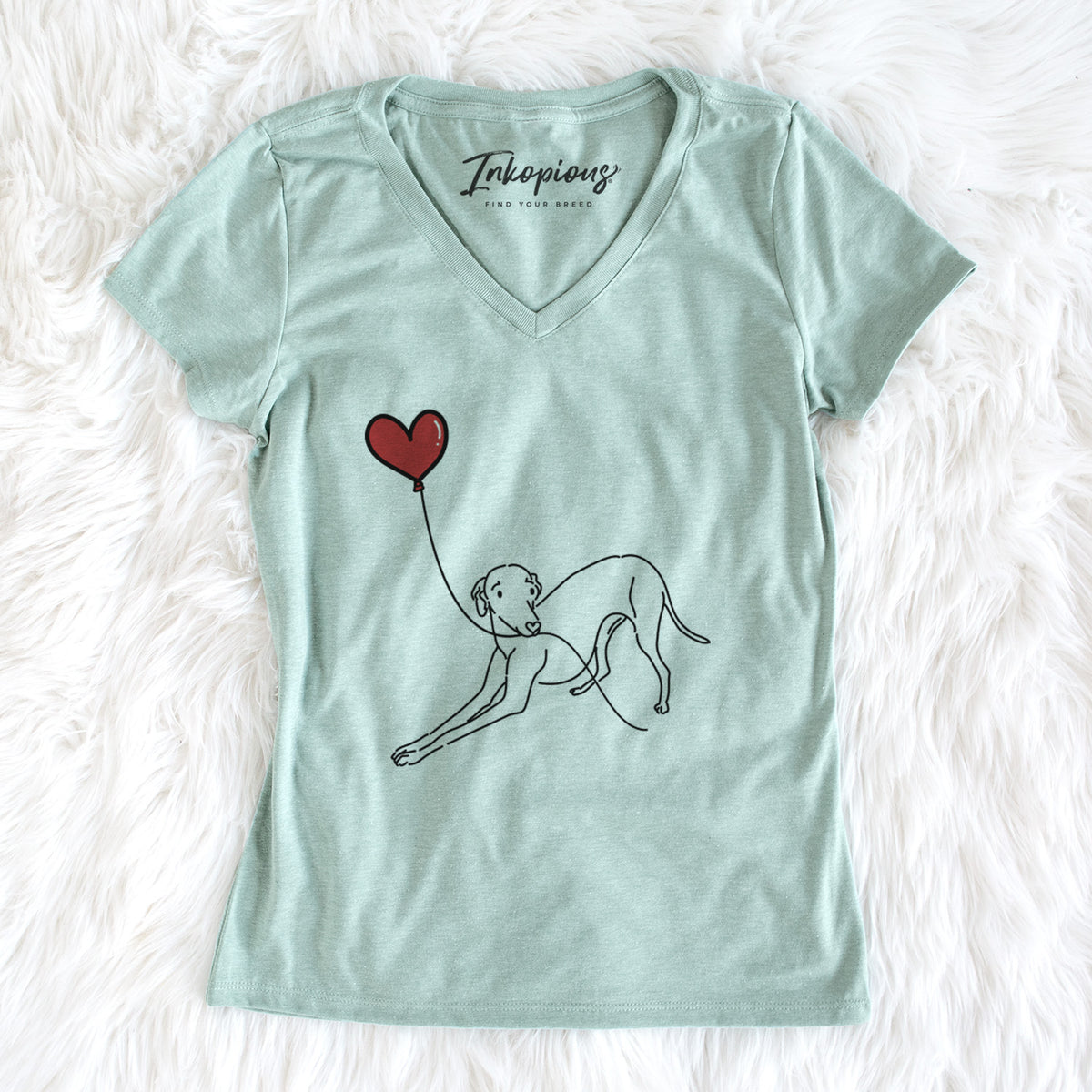 Italian Greyhound Heart String - Women's Perfect V-neck Shirt