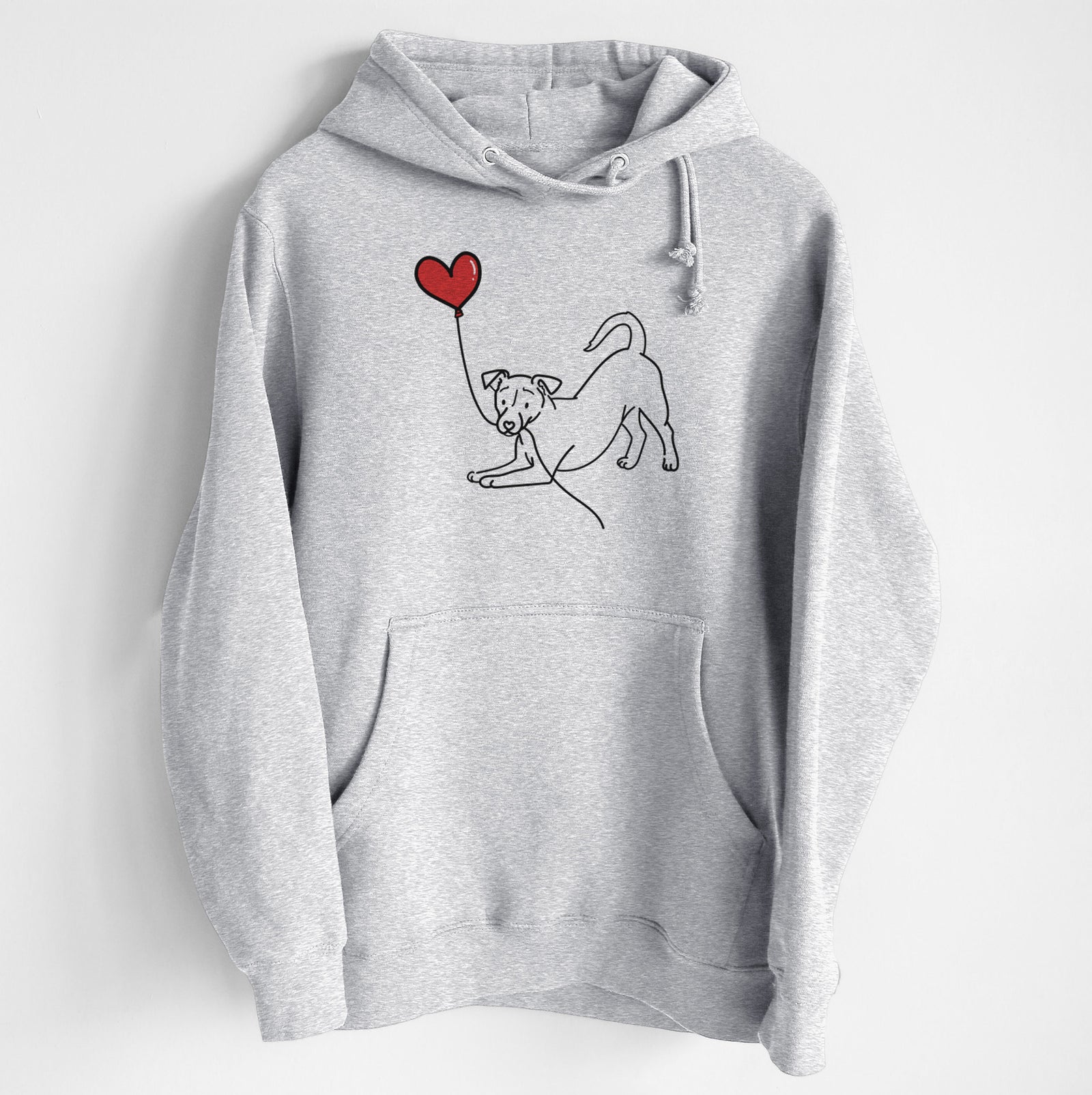 Jack Russell Terrier Heart String - Heavyweight Fleece Hoodie