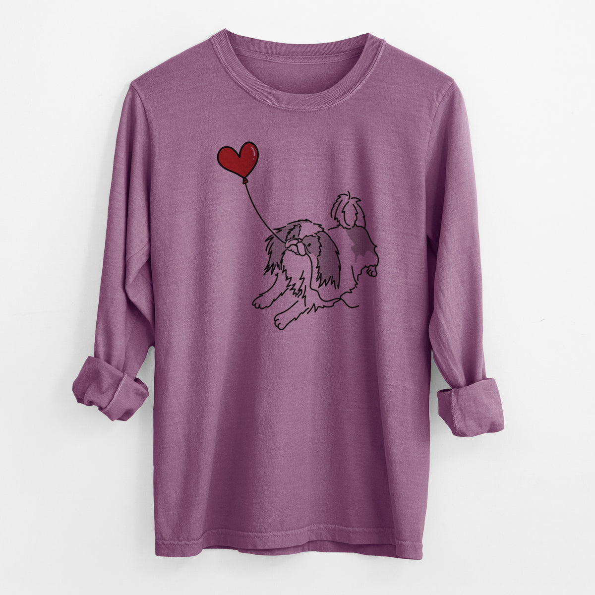 Japanese Chin Heart String - Men's Heavyweight 100% Cotton Long Sleeve