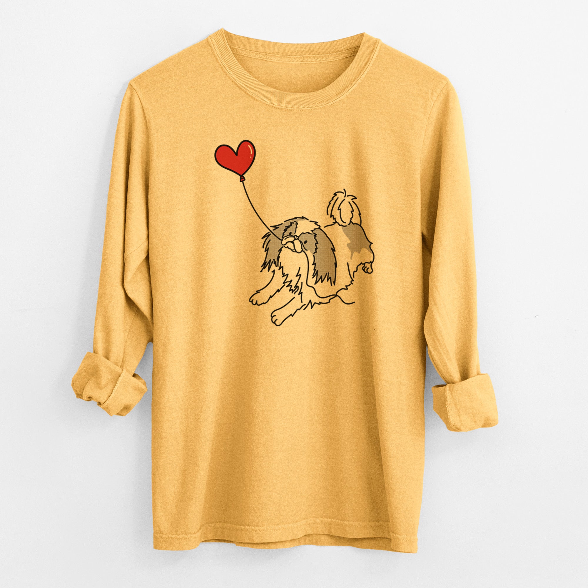 Japanese Chin Heart String - Men's Heavyweight 100% Cotton Long Sleeve