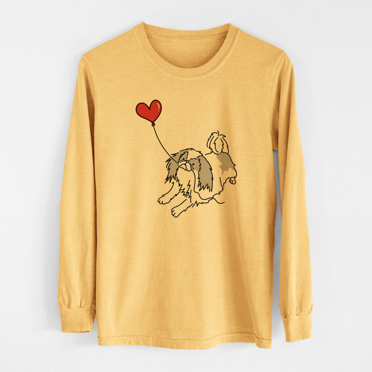 Japanese Chin Heart String - Men&#39;s Heavyweight 100% Cotton Long Sleeve