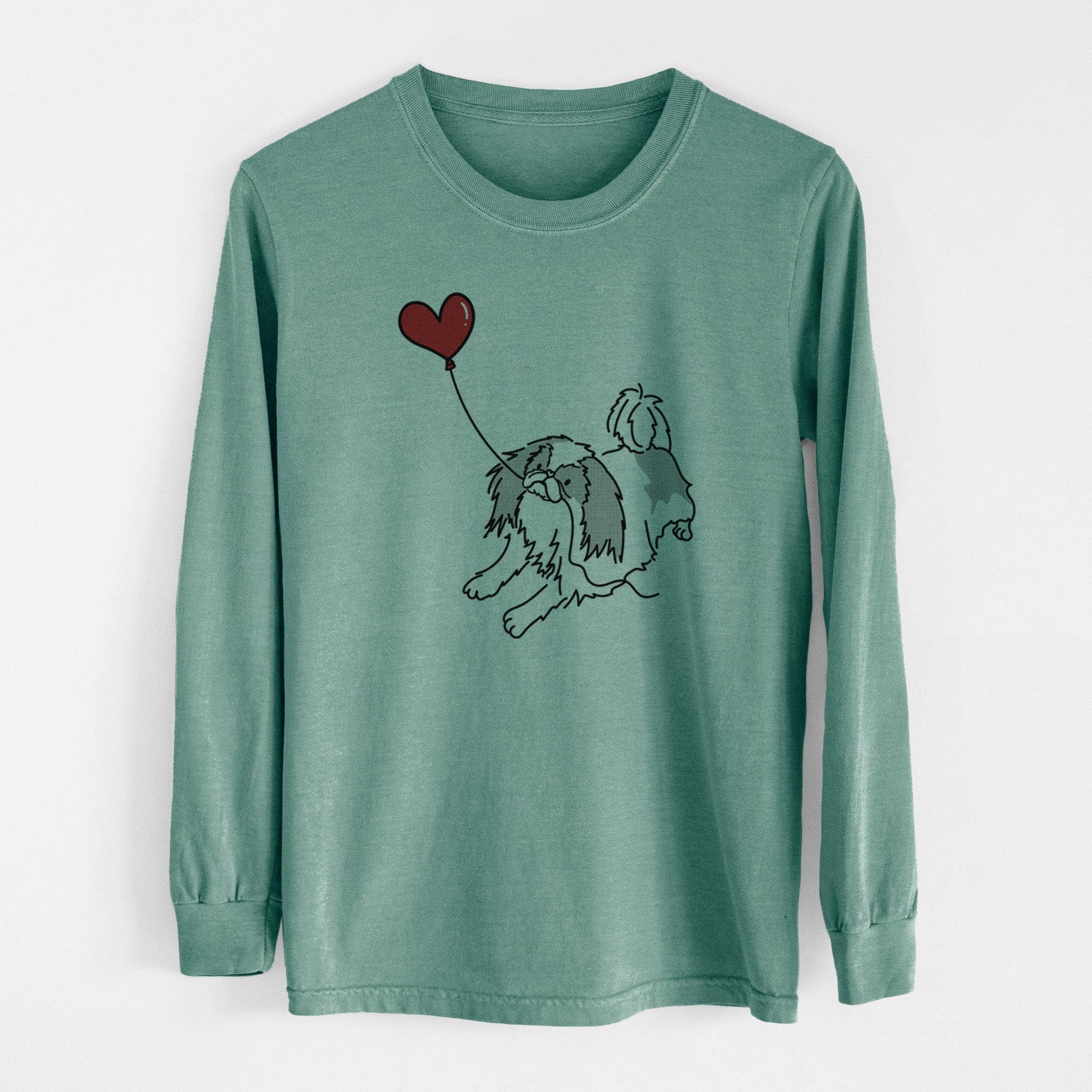 Japanese Chin Heart String - Men's Heavyweight 100% Cotton Long Sleeve