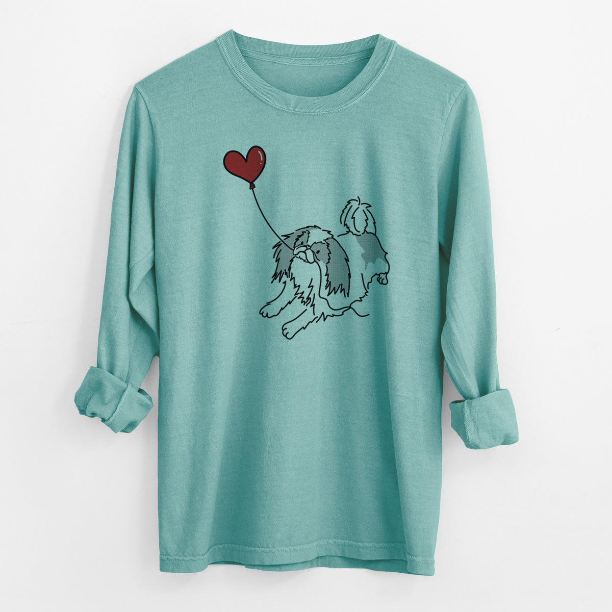 Japanese Chin Heart String - Men's Heavyweight 100% Cotton Long Sleeve