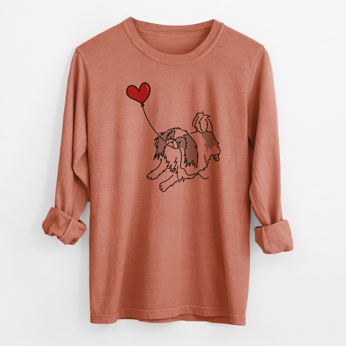 Japanese Chin Heart String - Men's Heavyweight 100% Cotton Long Sleeve