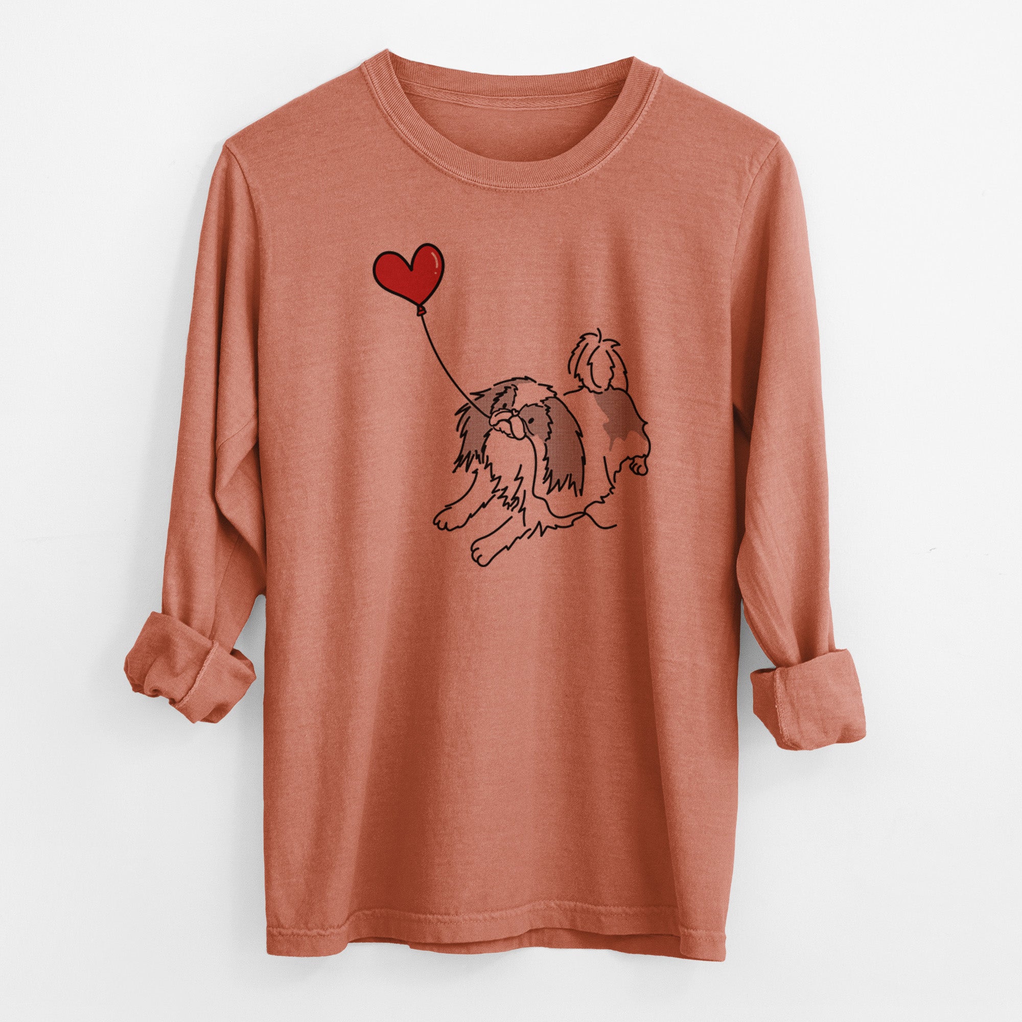 Japanese Chin Heart String - Men's Heavyweight 100% Cotton Long Sleeve