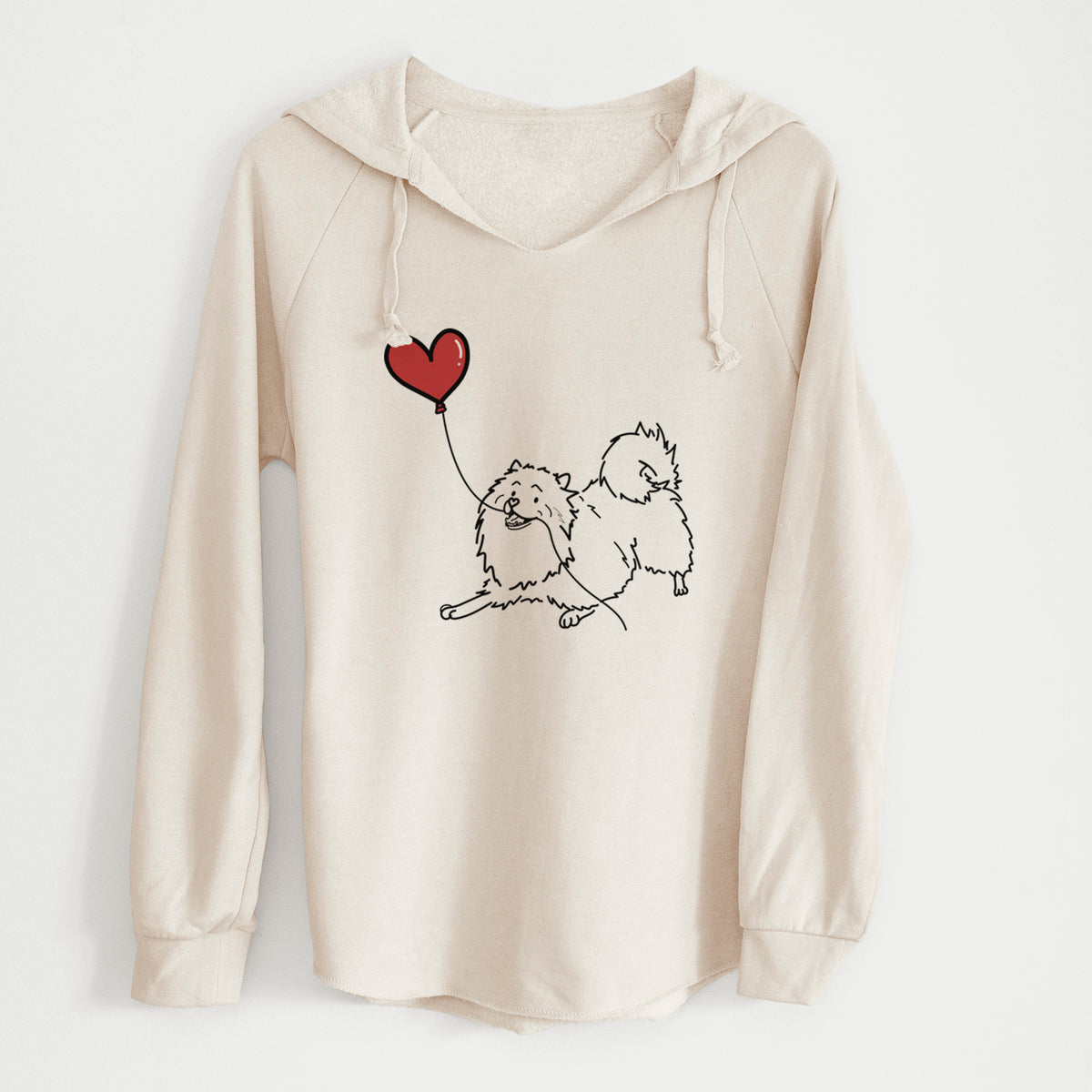 Keeshond Heart String - Cali Wave Hooded Sweatshirt