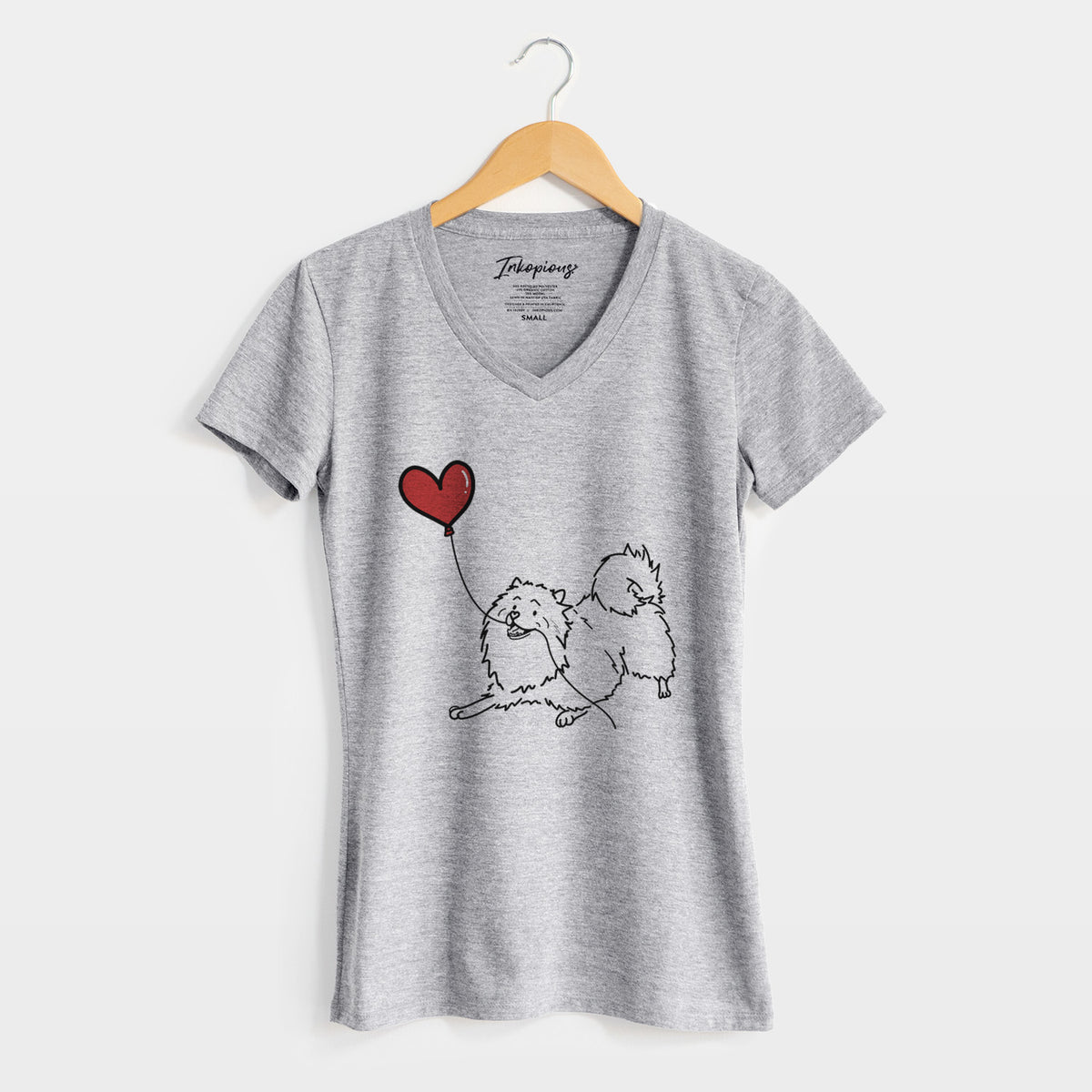 Keeshond Heart String - Women&#39;s Perfect V-neck Shirt