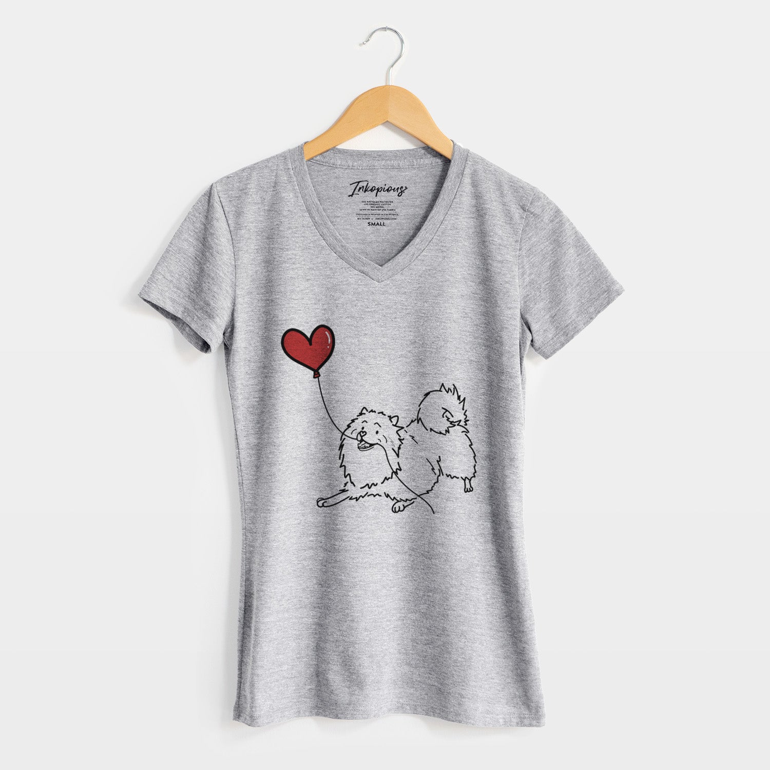 Keeshond Heart String - Women's Perfect V-neck Shirt