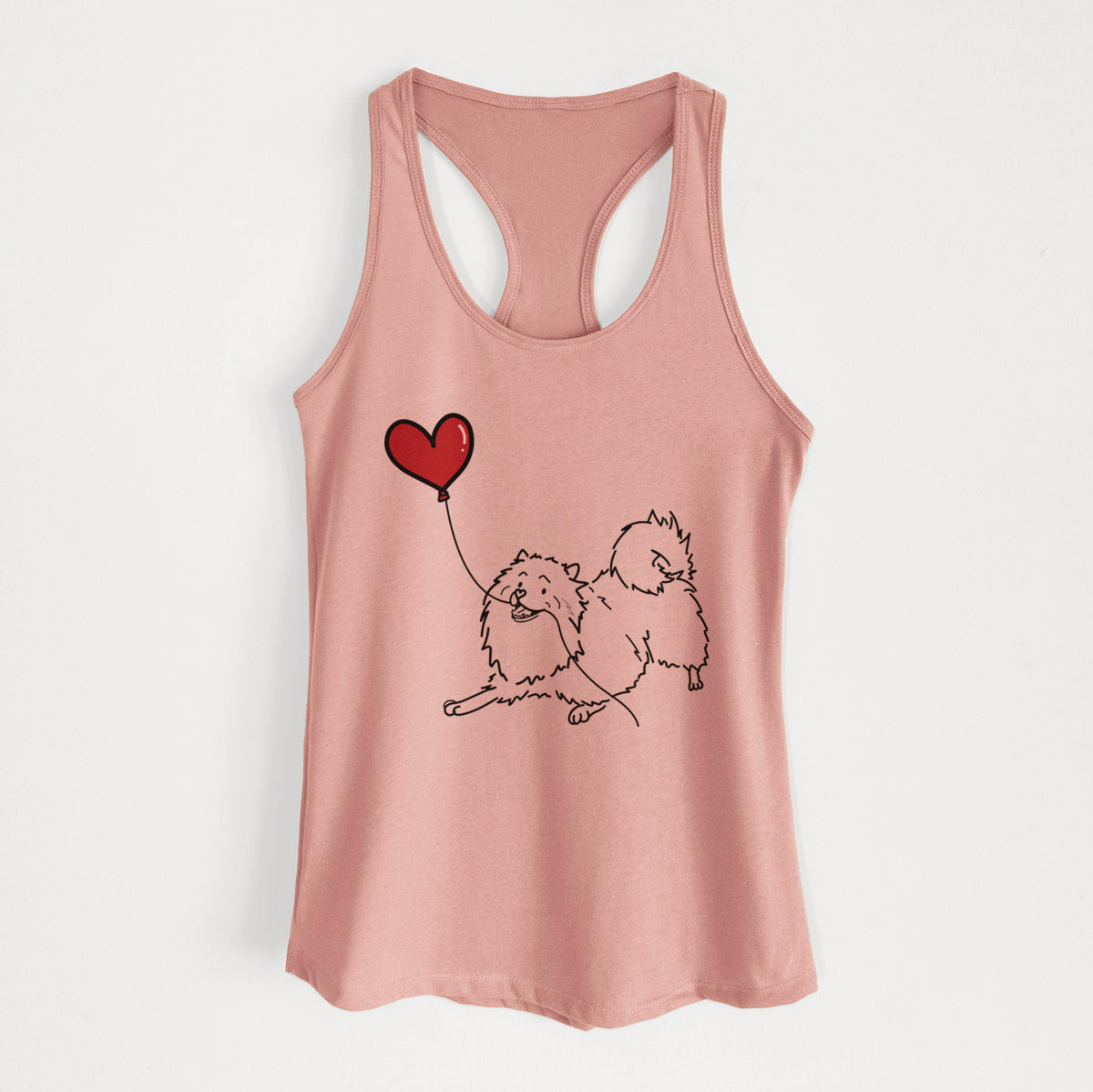 Keeshond Heart String - Women&#39;s Racerback Tanktop