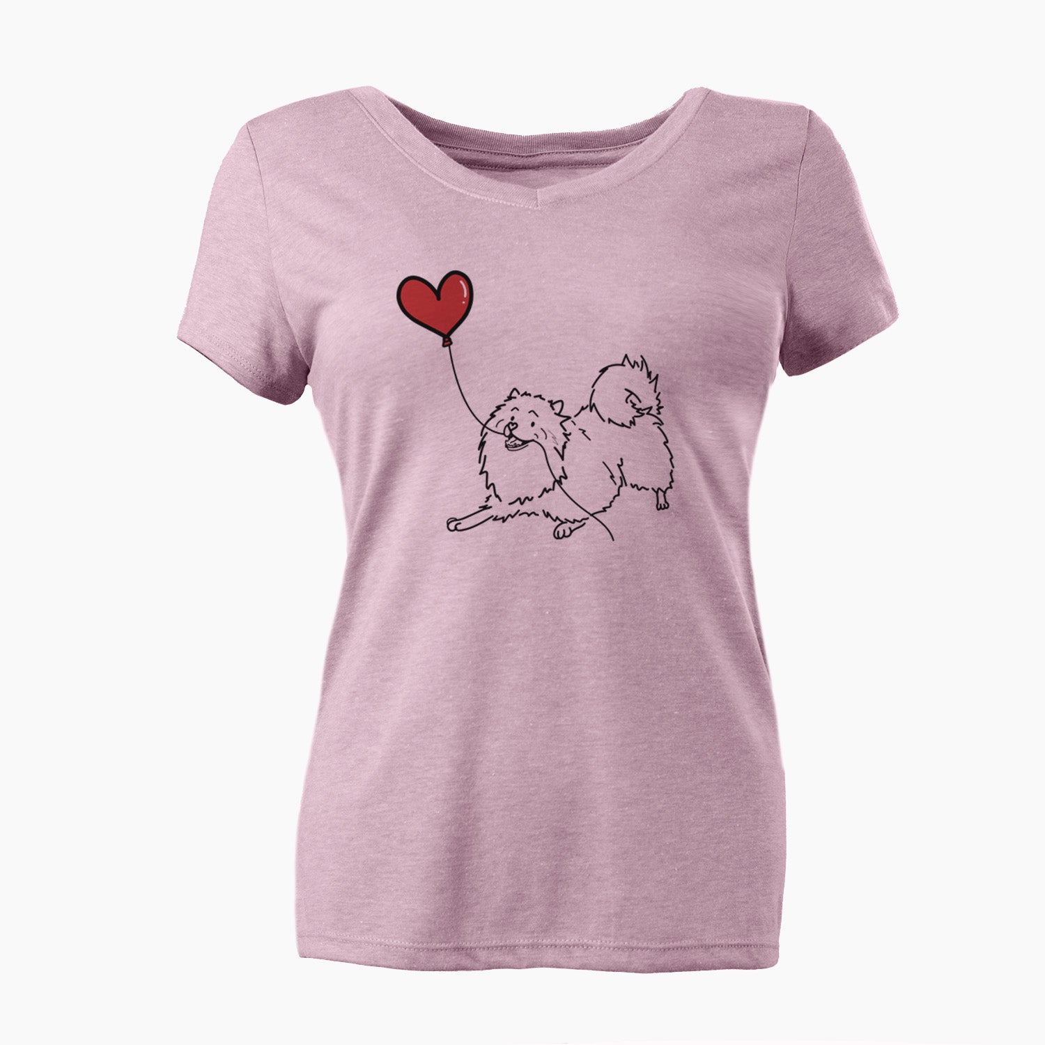 Keeshond Heart String - Women's Perfect V-neck Shirt