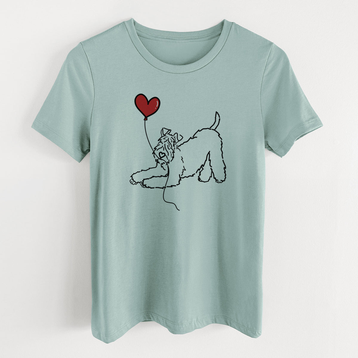 Kerry Blue Heart String- Women's Lightweight Relaxed Fit 100% Cotton Crewneck