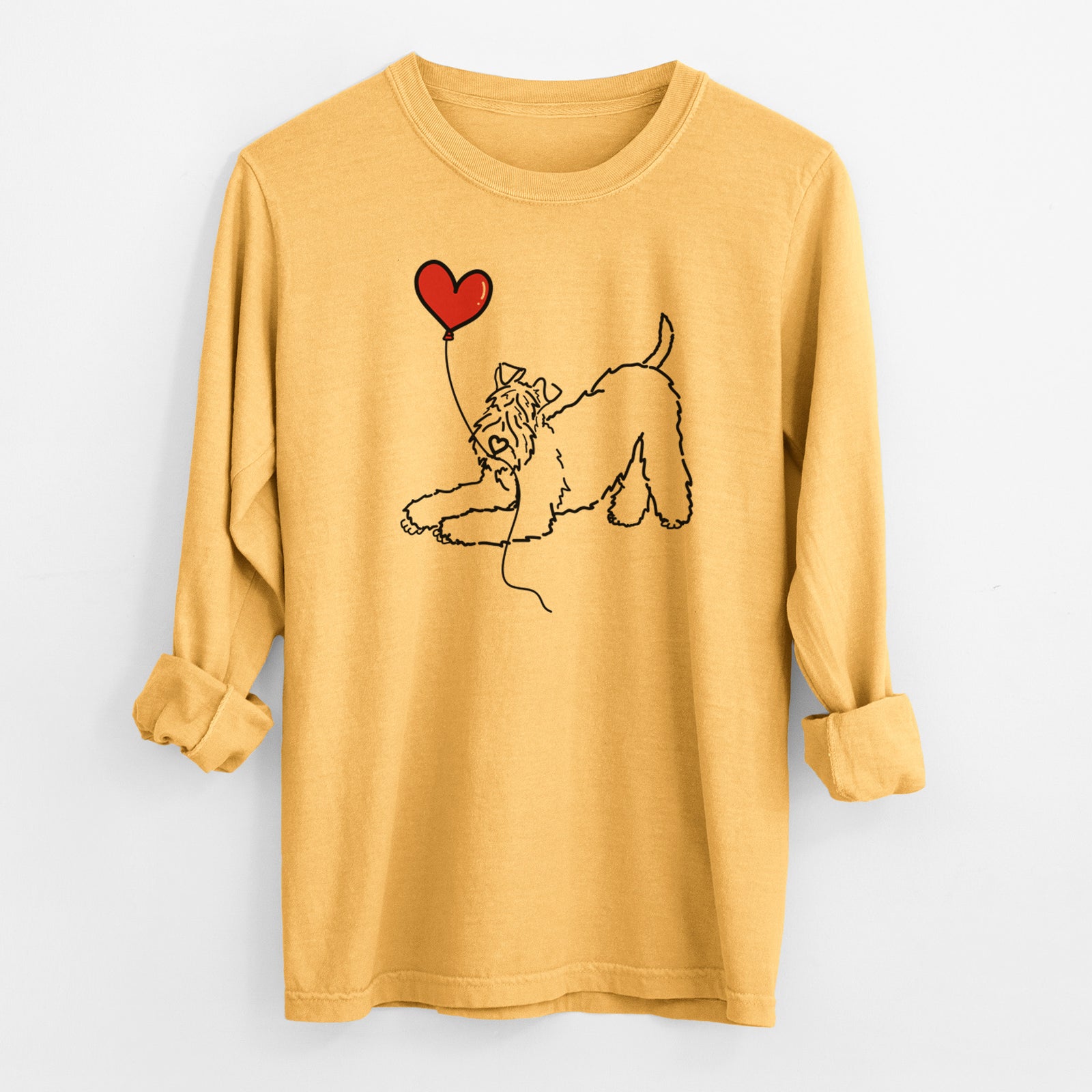 Kerry Blue Heart String - Men's Heavyweight 100% Cotton Long Sleeve