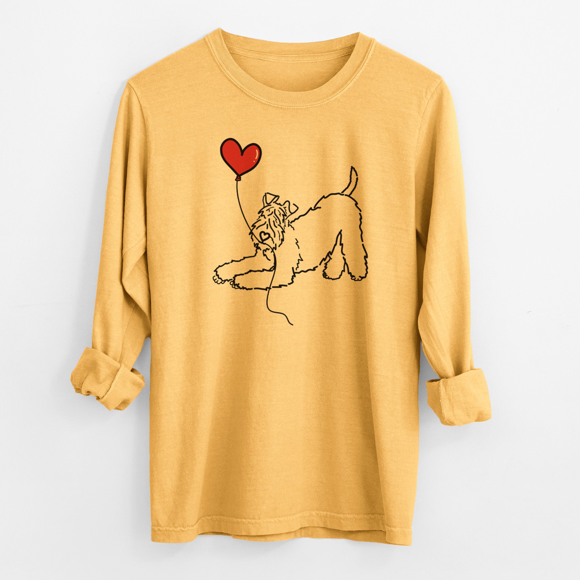 Kerry Blue Heart String - Men's Heavyweight 100% Cotton Long Sleeve