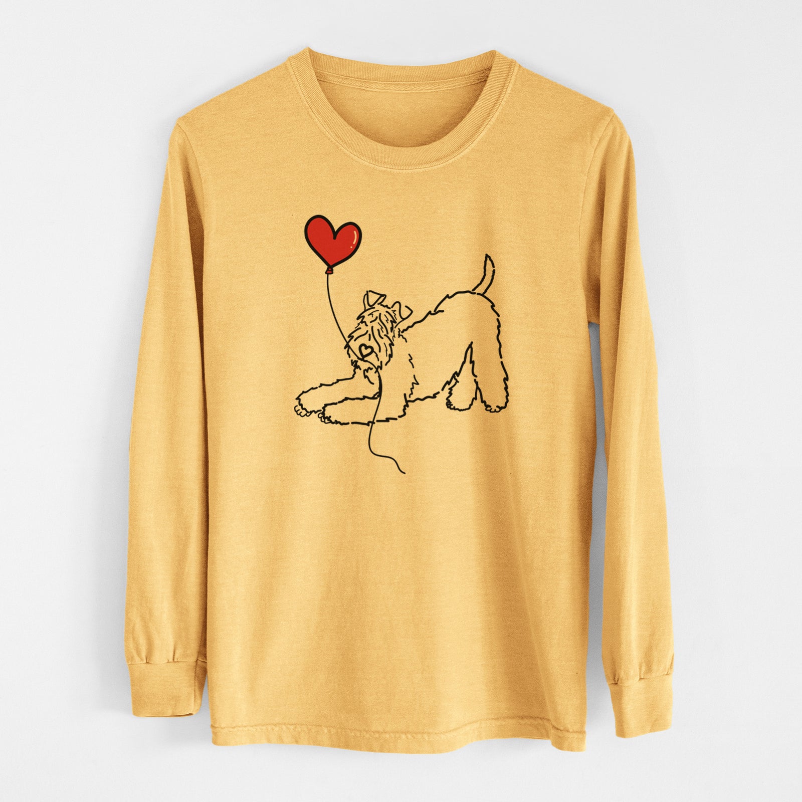 Kerry Blue Heart String - Men's Heavyweight 100% Cotton Long Sleeve