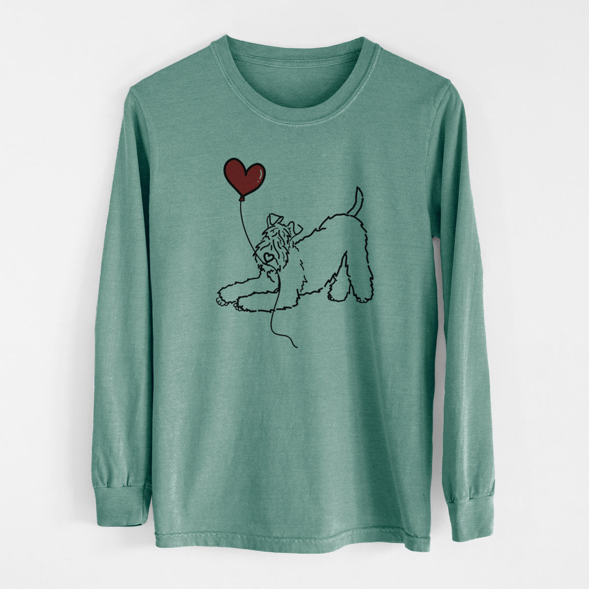 Kerry Blue Heart String - Men's Heavyweight 100% Cotton Long Sleeve