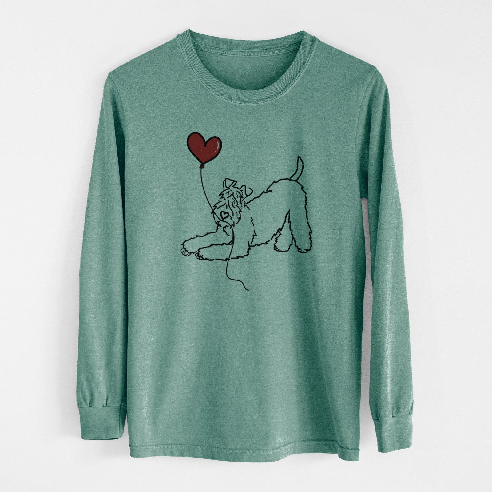 Kerry Blue Heart String - Men's Heavyweight 100% Cotton Long Sleeve