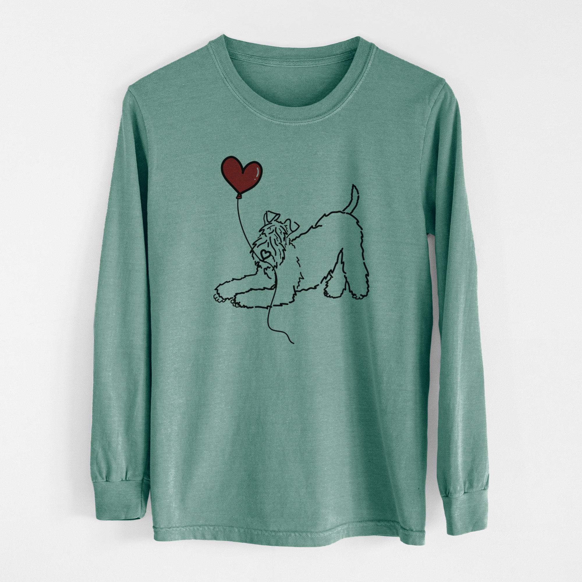 Kerry Blue Heart String - Men's Heavyweight 100% Cotton Long Sleeve