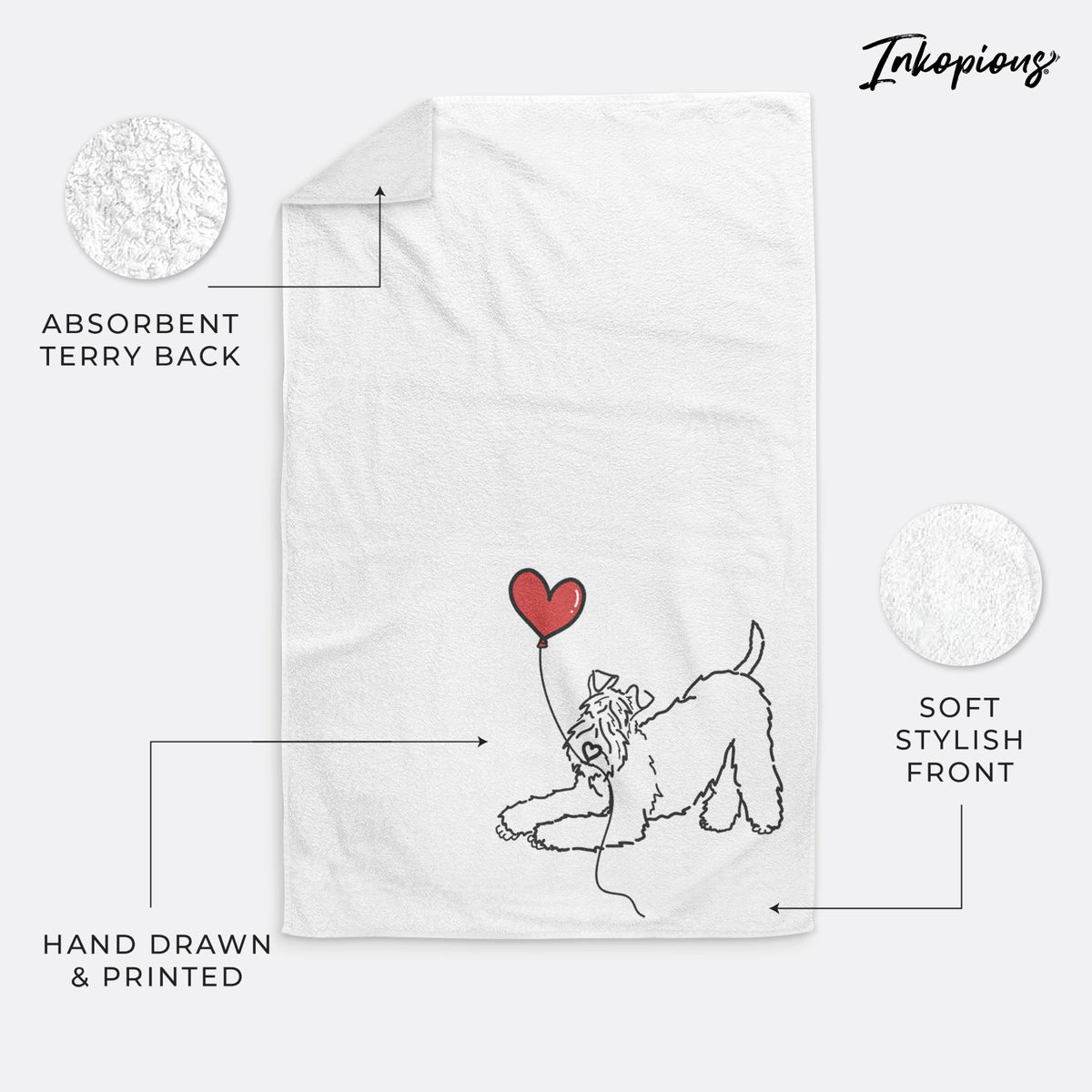 Kerry Blue Heart String -  Hand Towel