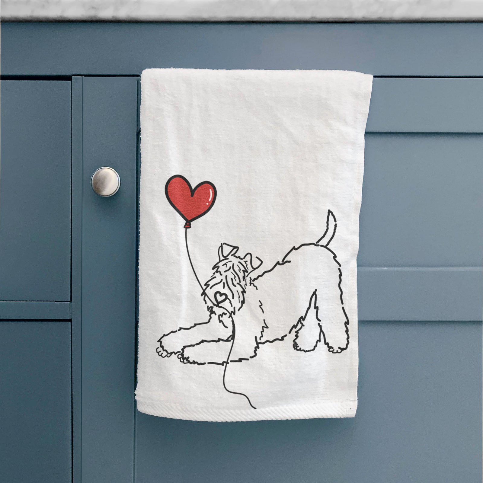 Kerry Blue Heart String -  Hand Towel