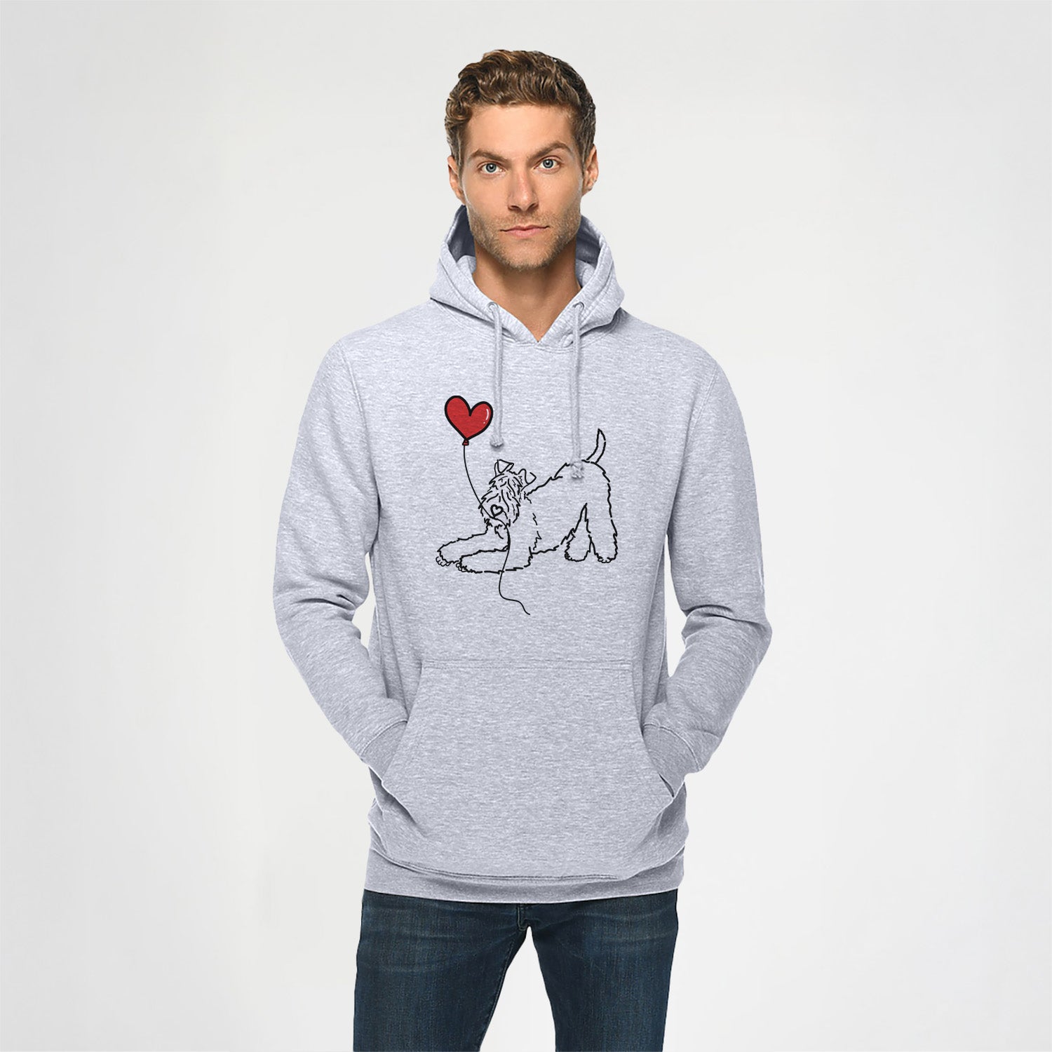Kerry Blue Heart String - Heavyweight Fleece Hoodie