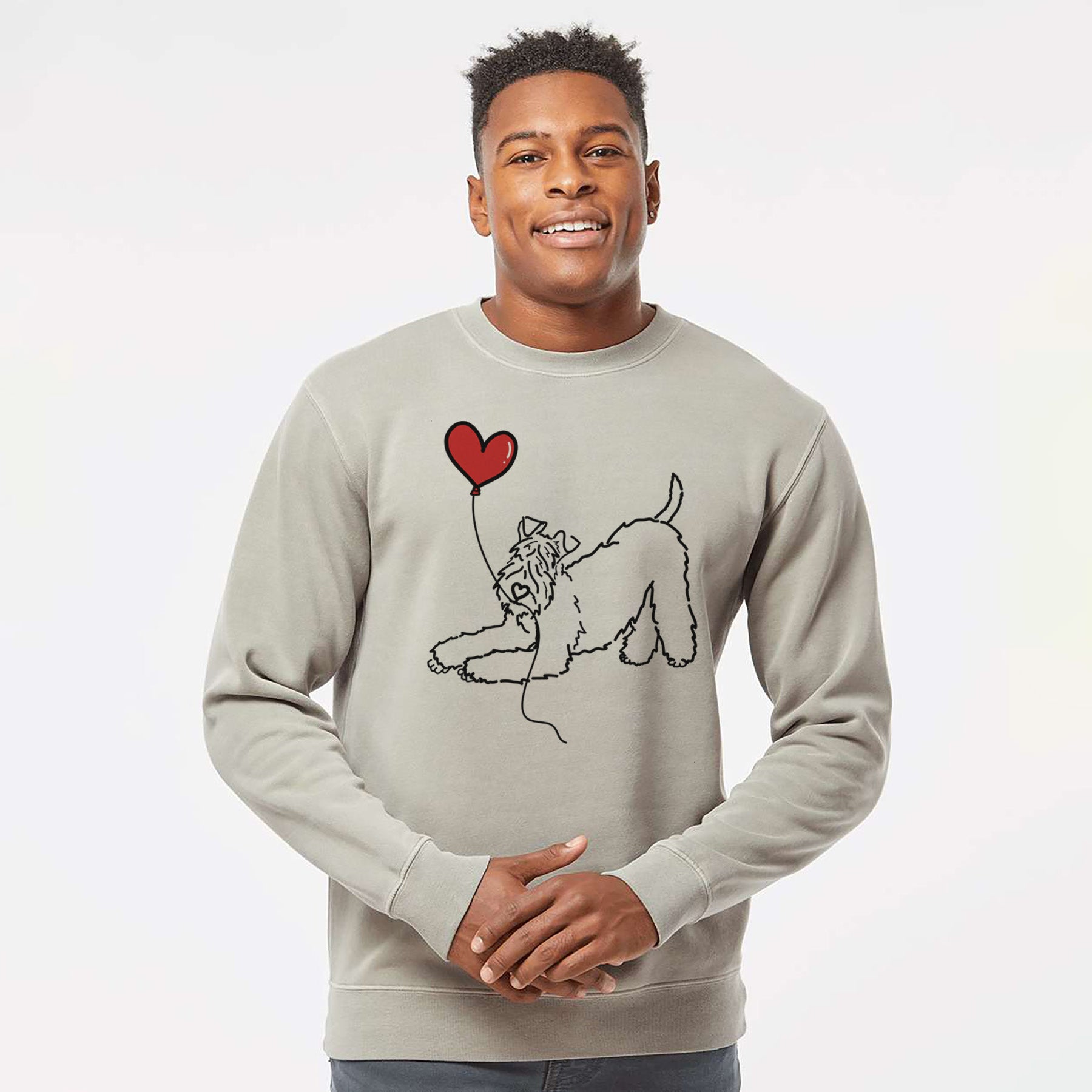 Kerry Blue Heart String - Unisex Pigment Dyed Crew Sweatshirt