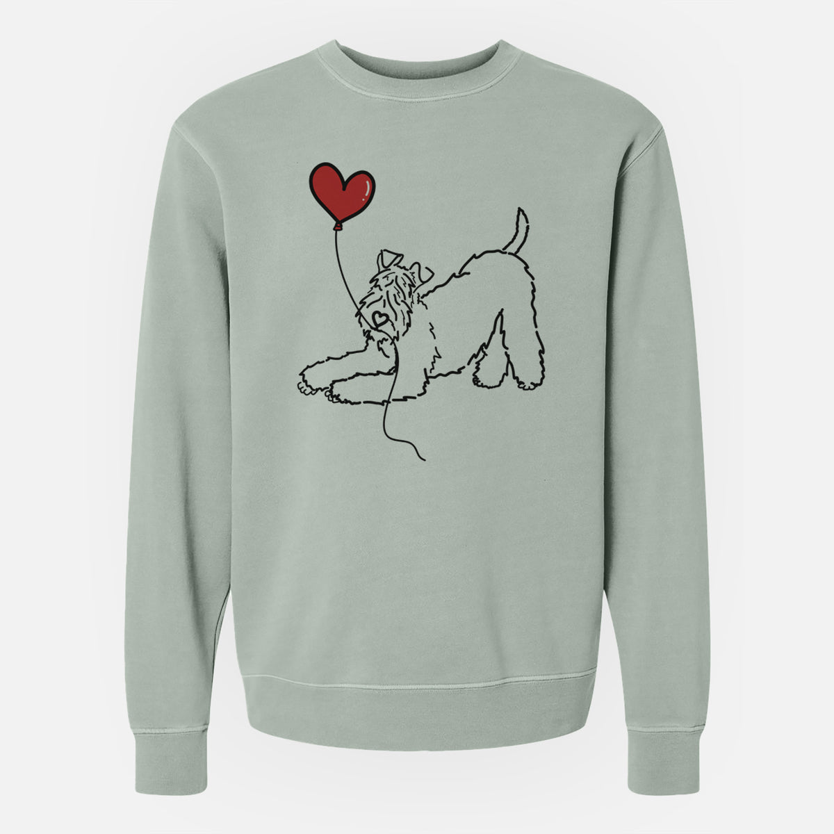 Kerry Blue Heart String - Unisex Pigment Dyed Crew Sweatshirt