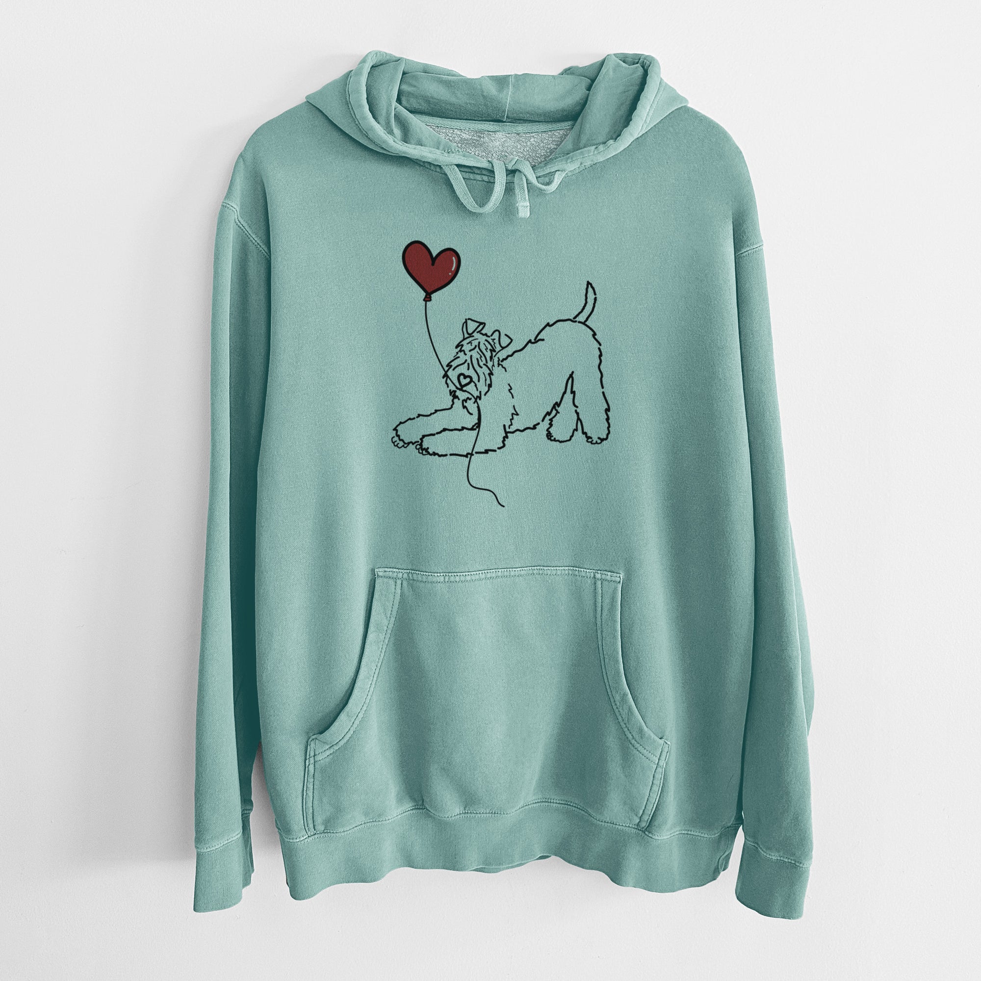 Kerry Blue Heart String - Unisex Pigment Dyed Hoodie