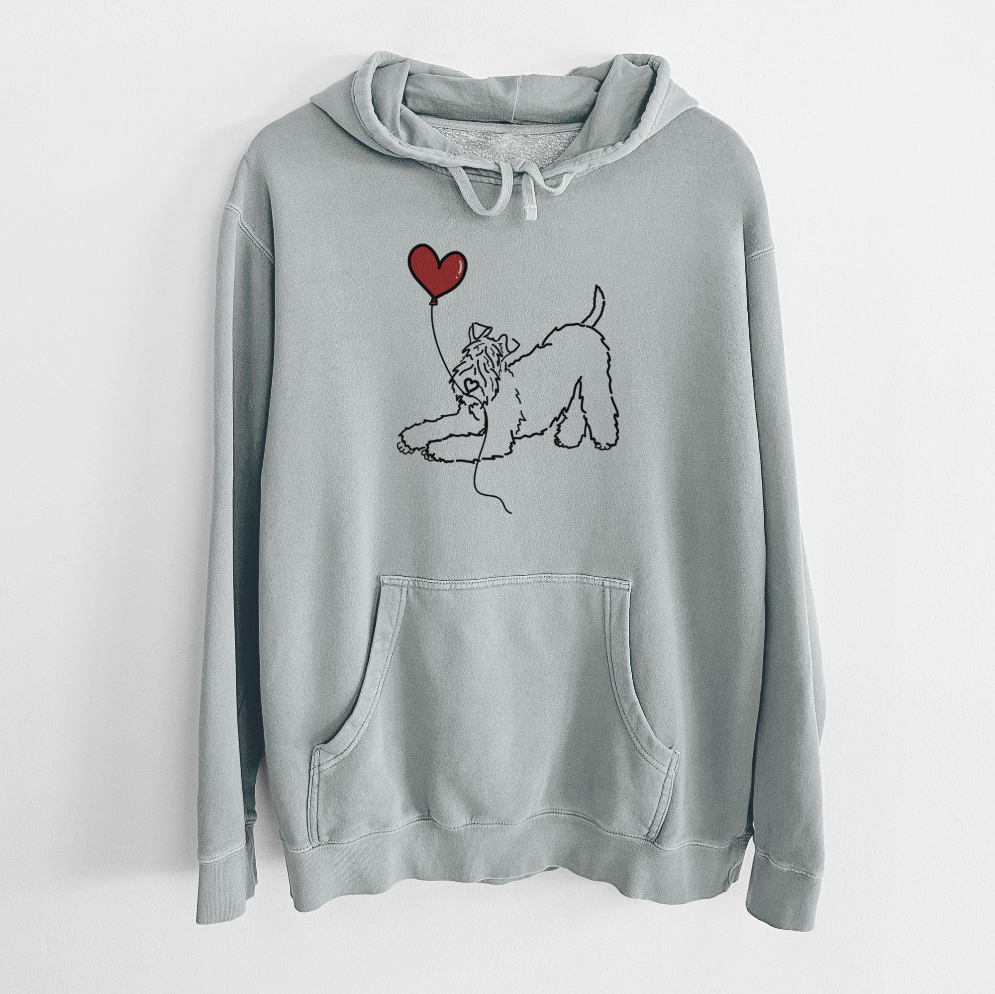 Kerry Blue Heart String - Unisex Pigment Dyed Hoodie