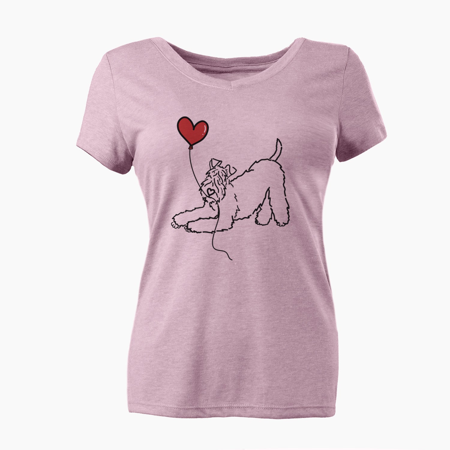 Kerry Blue Heart String - Women's Perfect V-neck Shirt