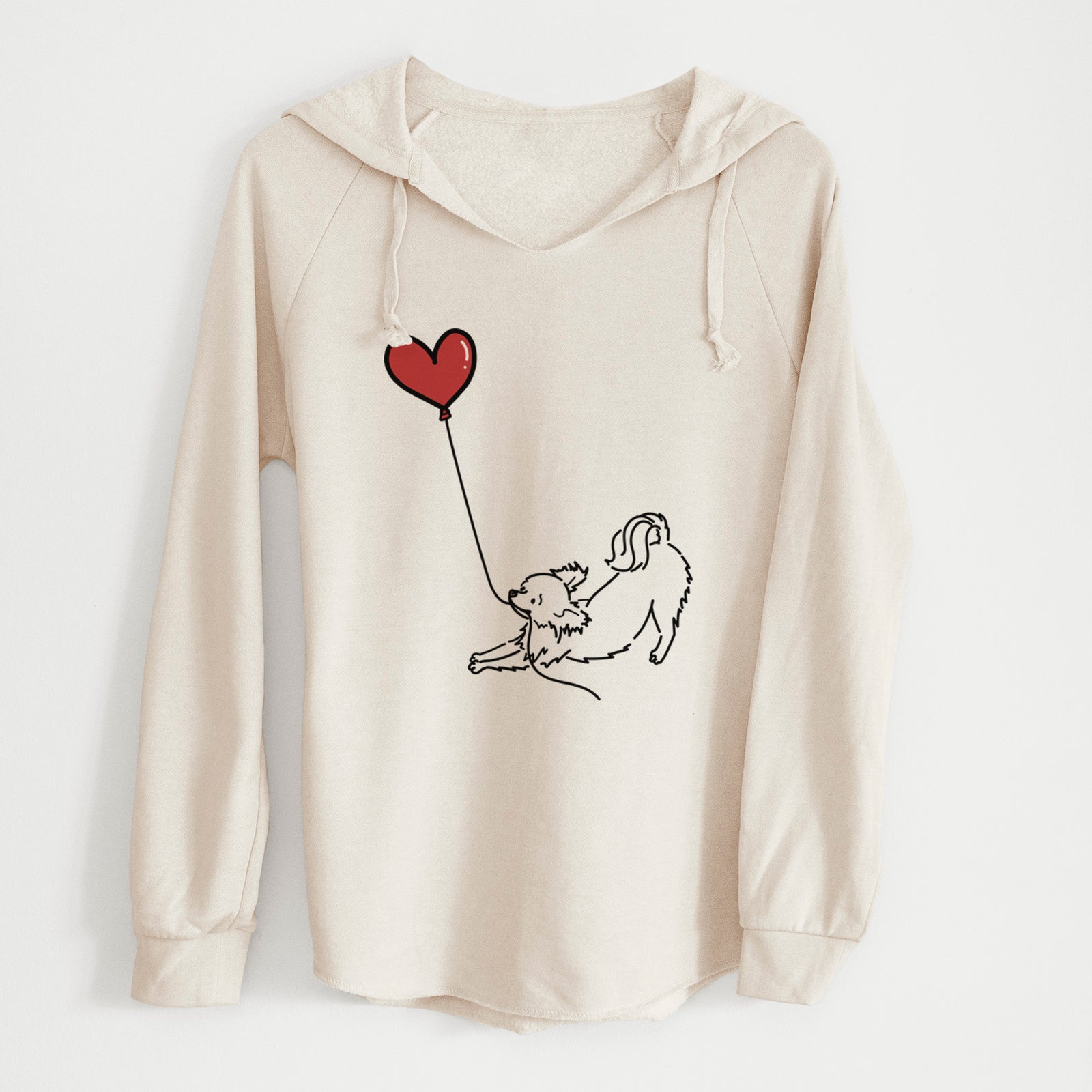 Long Haired Chihuahua Heart String - Cali Wave Hooded Sweatshirt