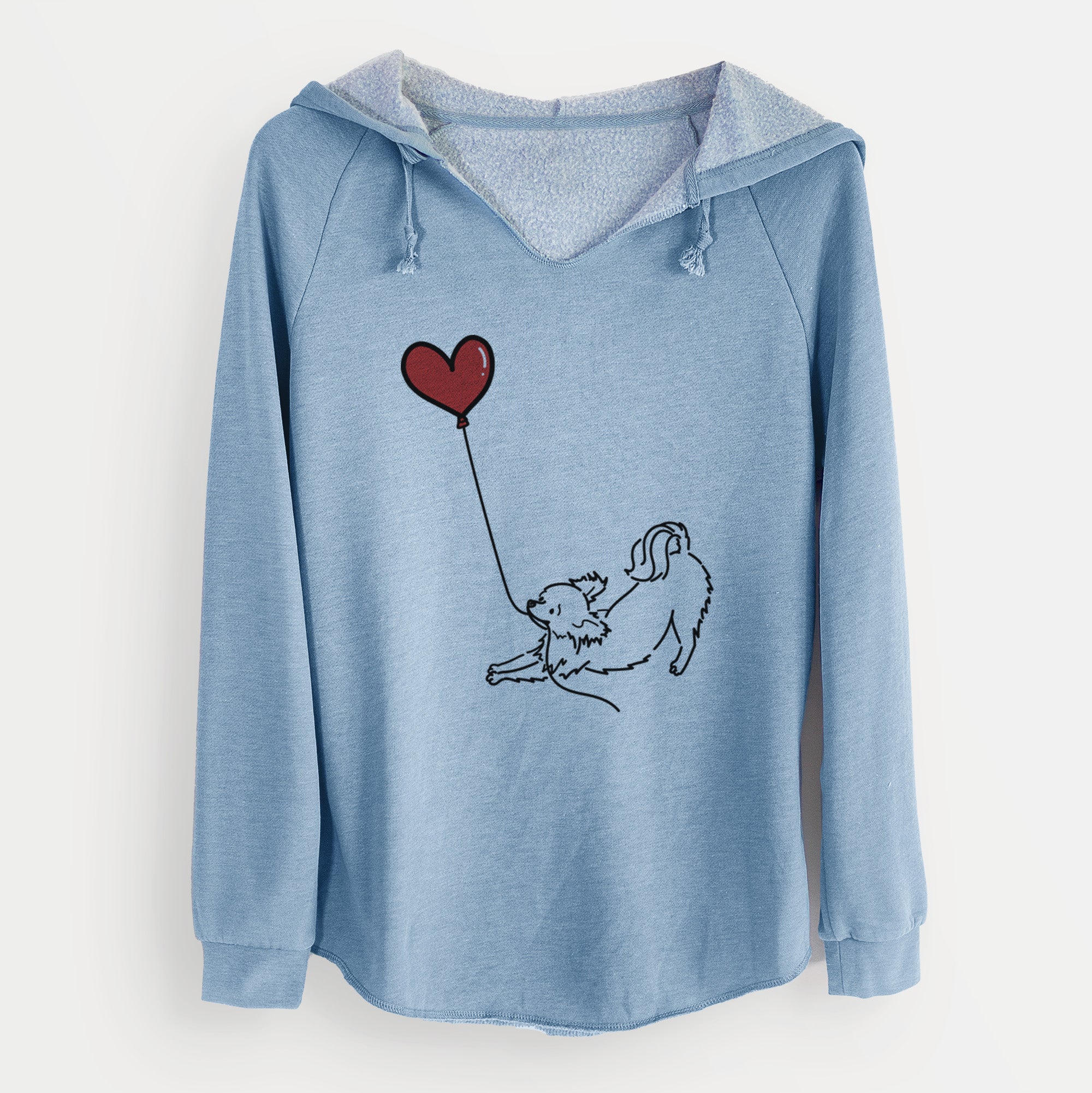 Long Haired Chihuahua Heart String - Cali Wave Hooded Sweatshirt